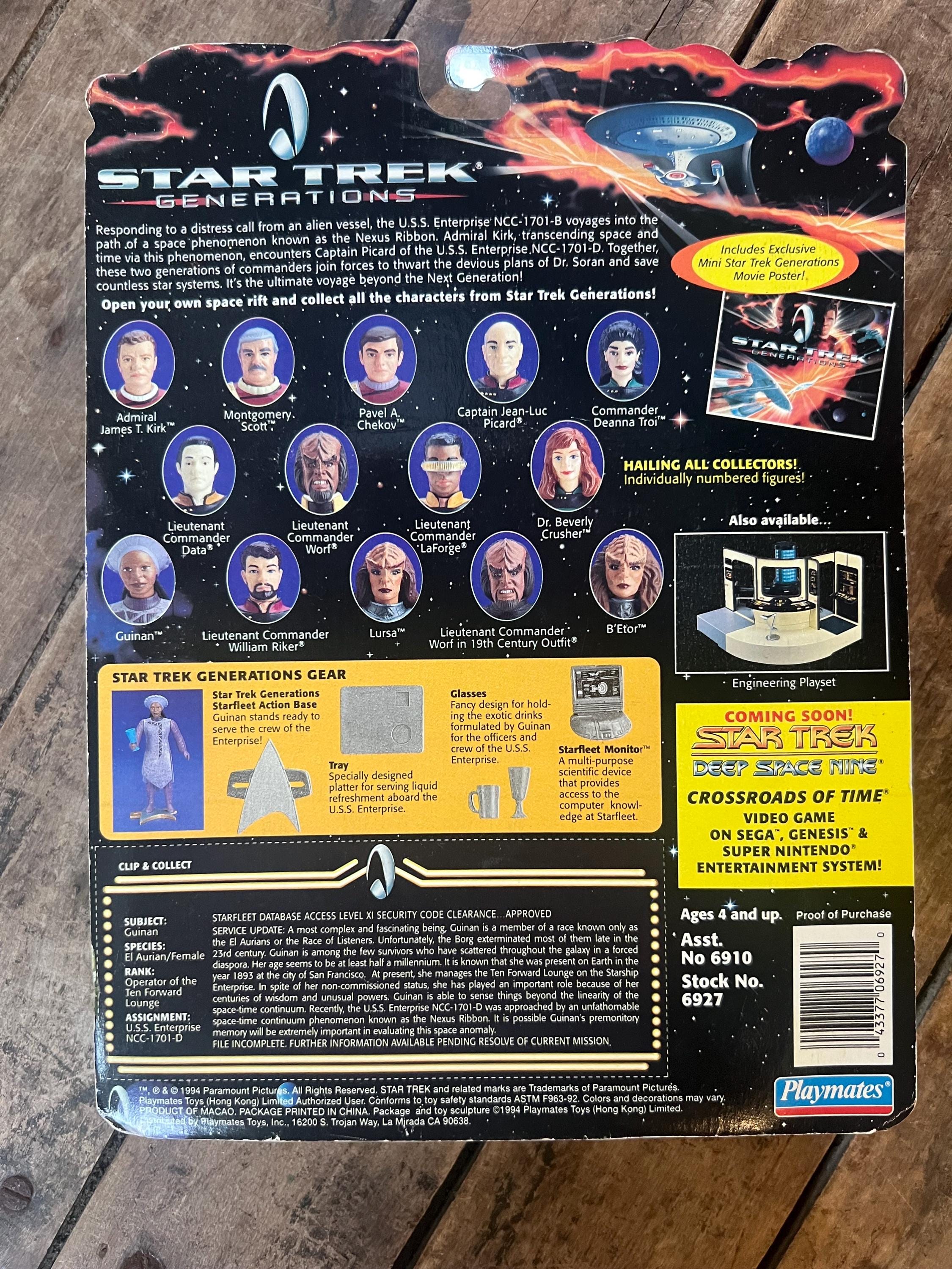 Vintage 1993 Star Trek Generations Guinan Action Figure - Sealed