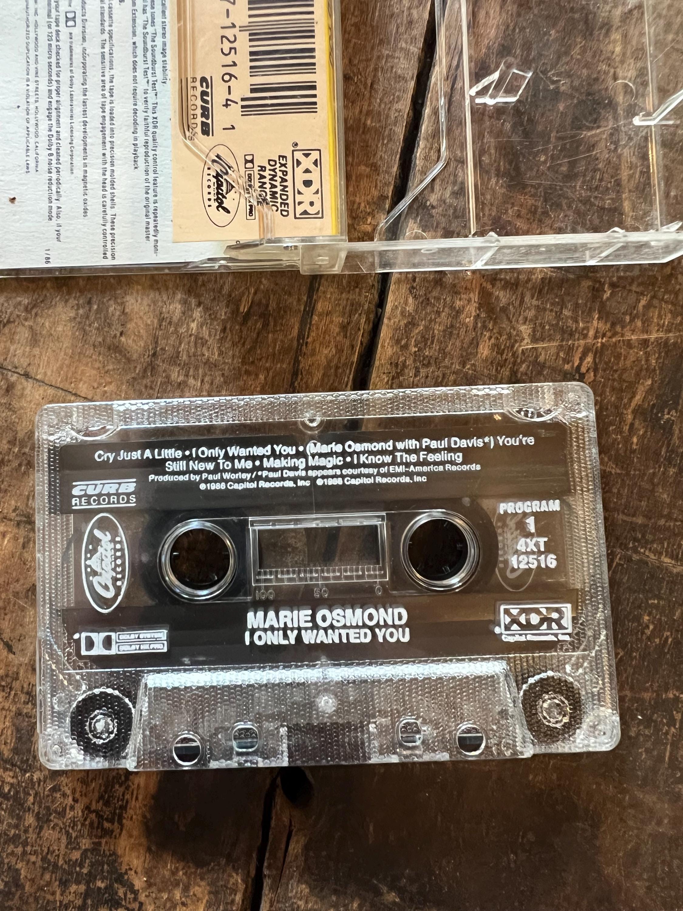 1986 Marie Osmond “I Only Want You” Cassette Tape - Capitol Records Club Edition