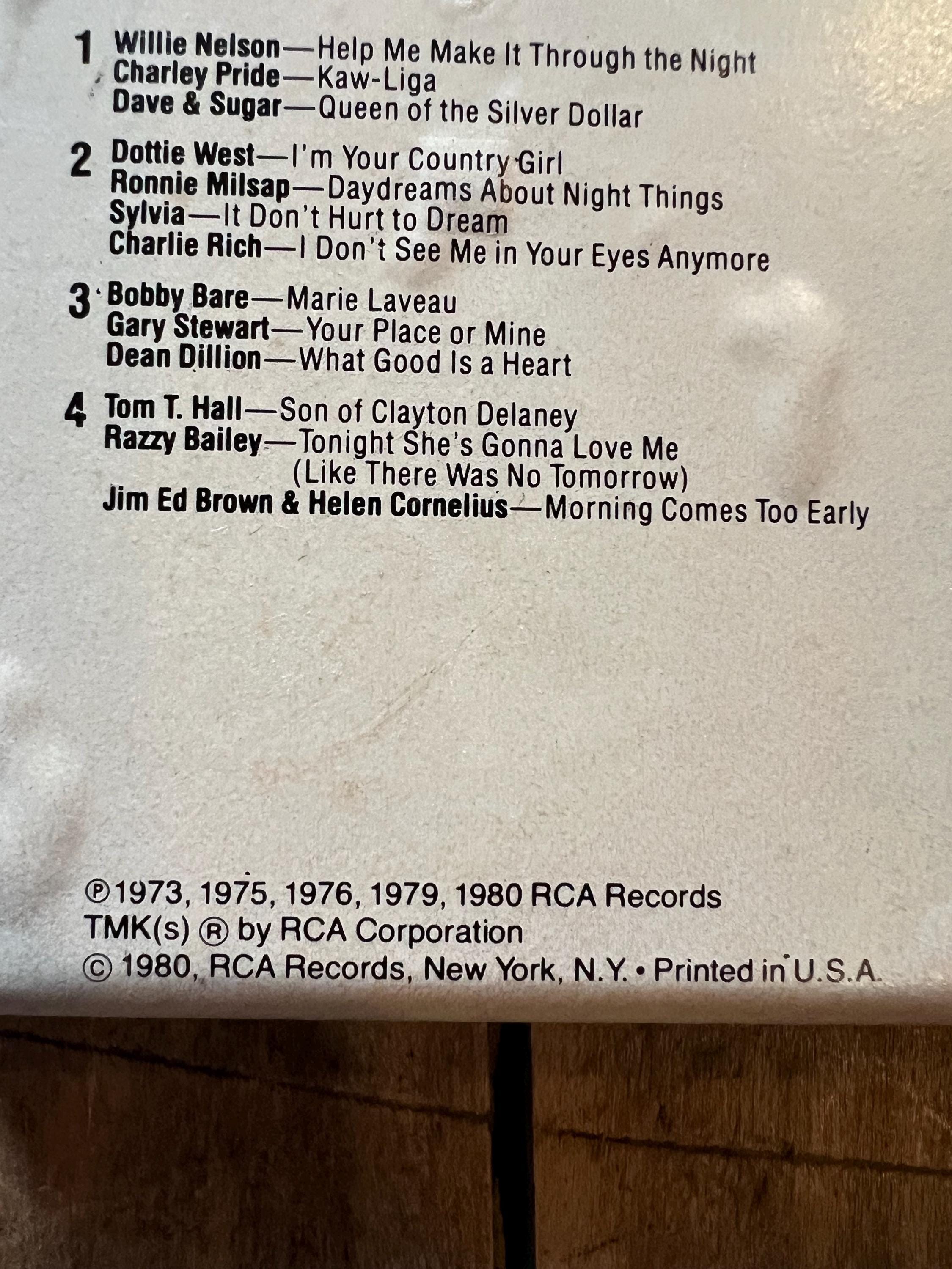 Schlitz Country - RCA Records 8-Track Tape