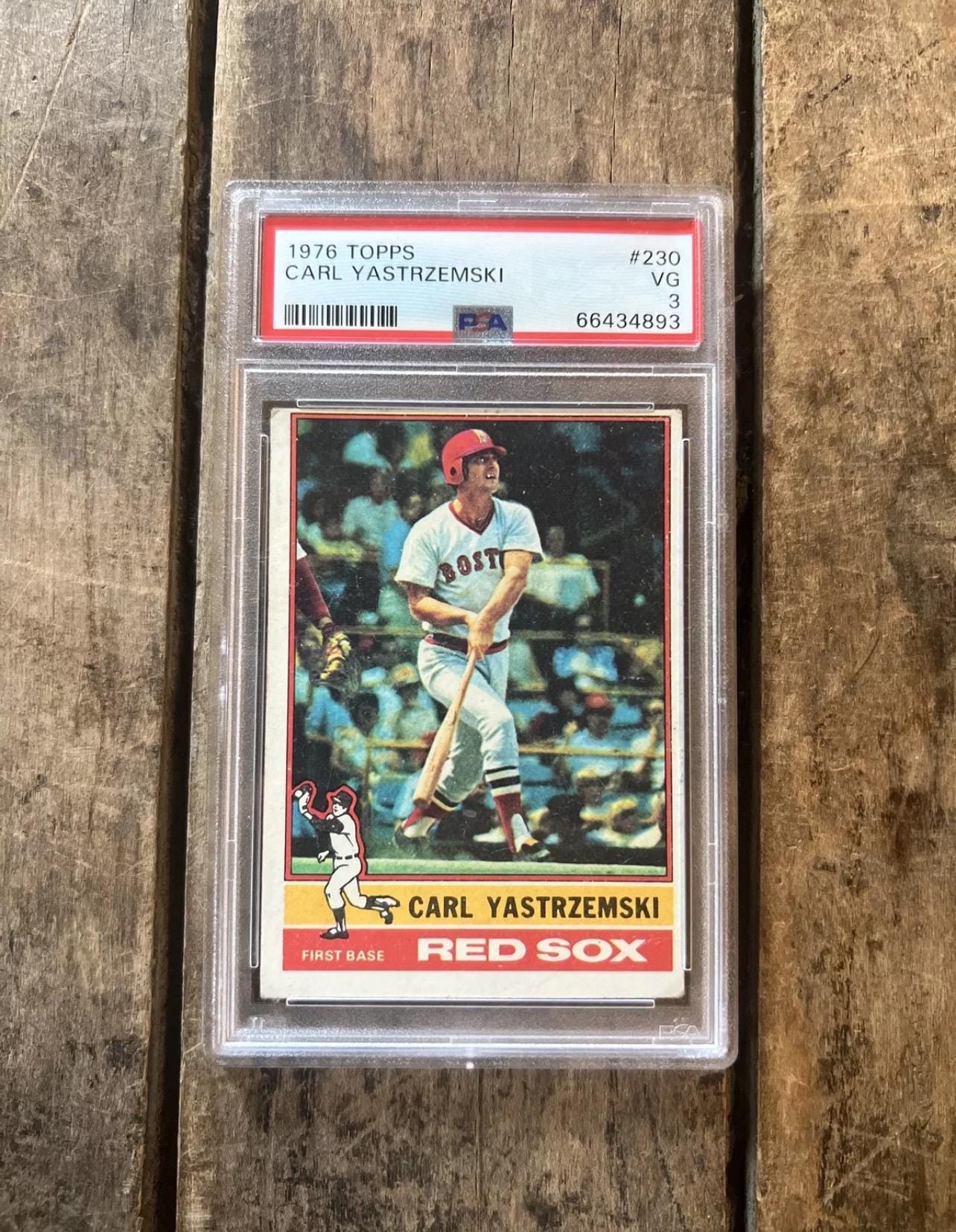 1976 Topps Carl Yastrzemski Baseball Card - Boston Red Sox - PSA 3