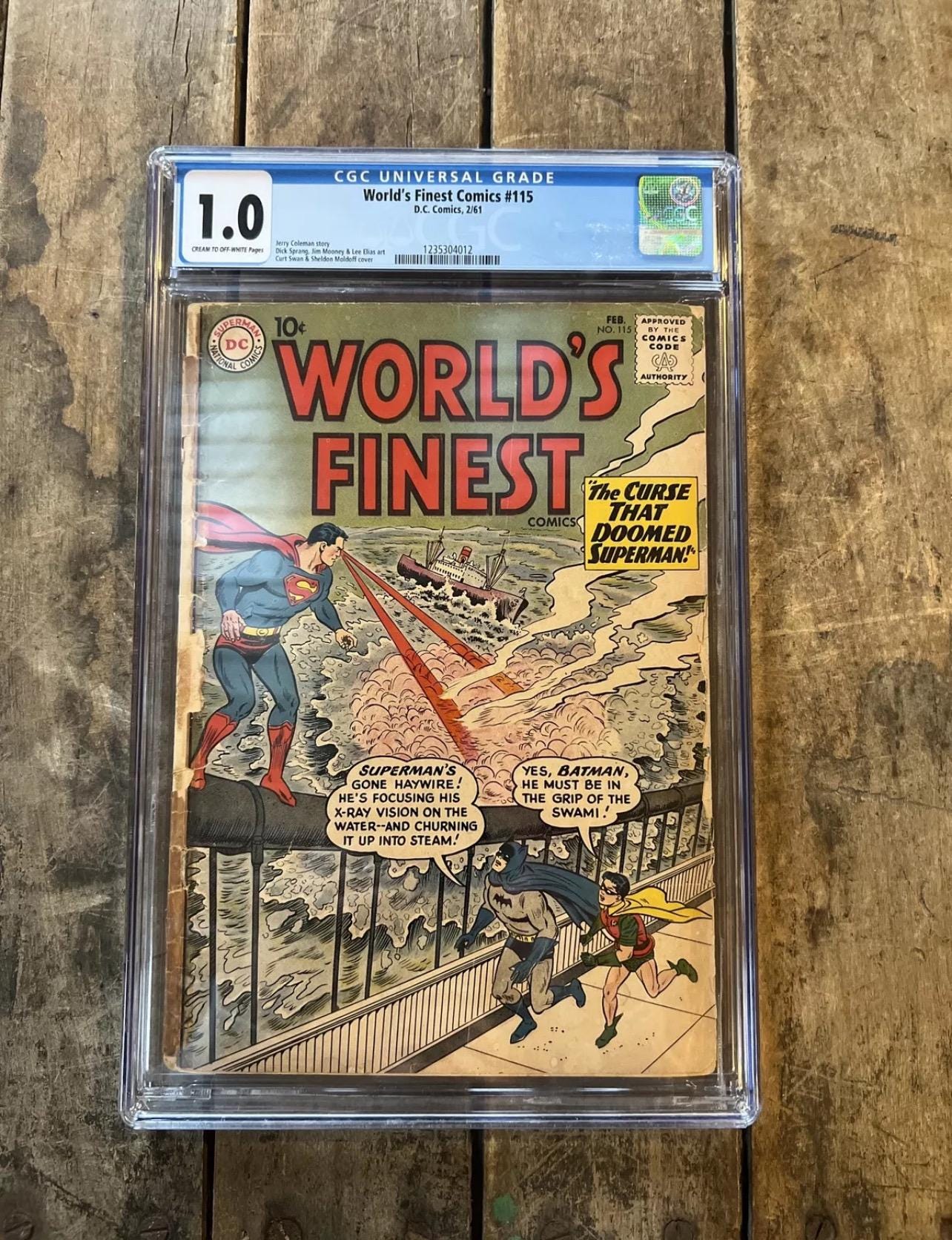 1961 World’s Finest Comics - Superman - Batman & Robin - DC COMICS - CGC Universal Grade 1.0