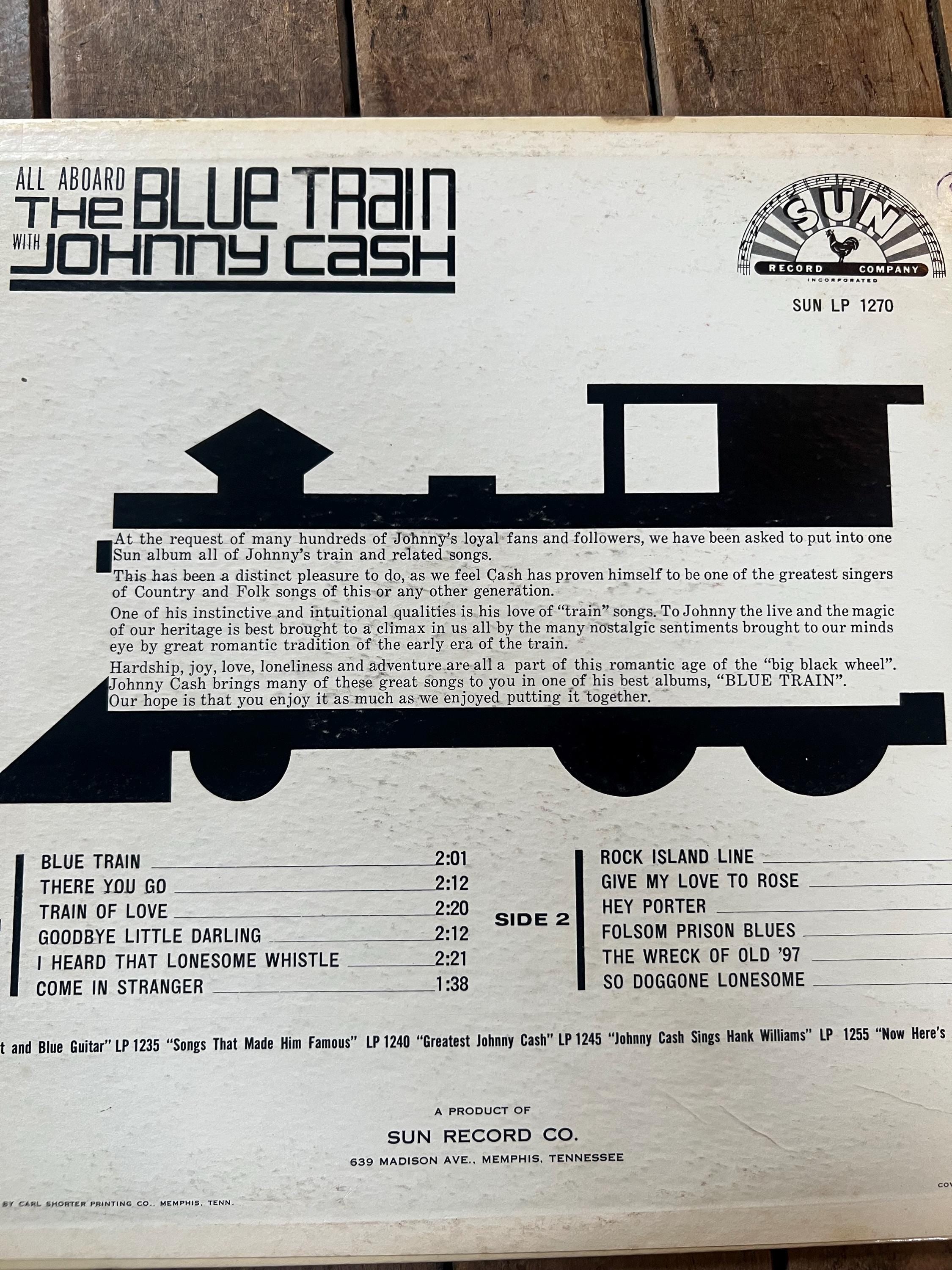 Johnny Cash "All Aboard The Blue Train" Vinyl LP - 1963 Sun Records