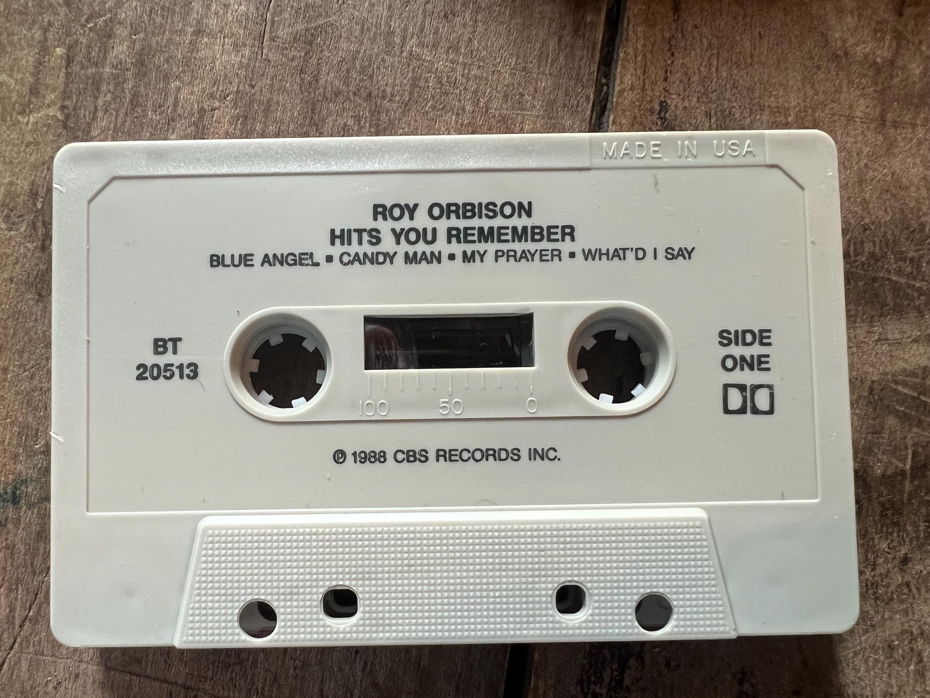 Roy Orbison Cassette Tape: 1988 "Hits You Remember" CBS Records - Retro Country Music