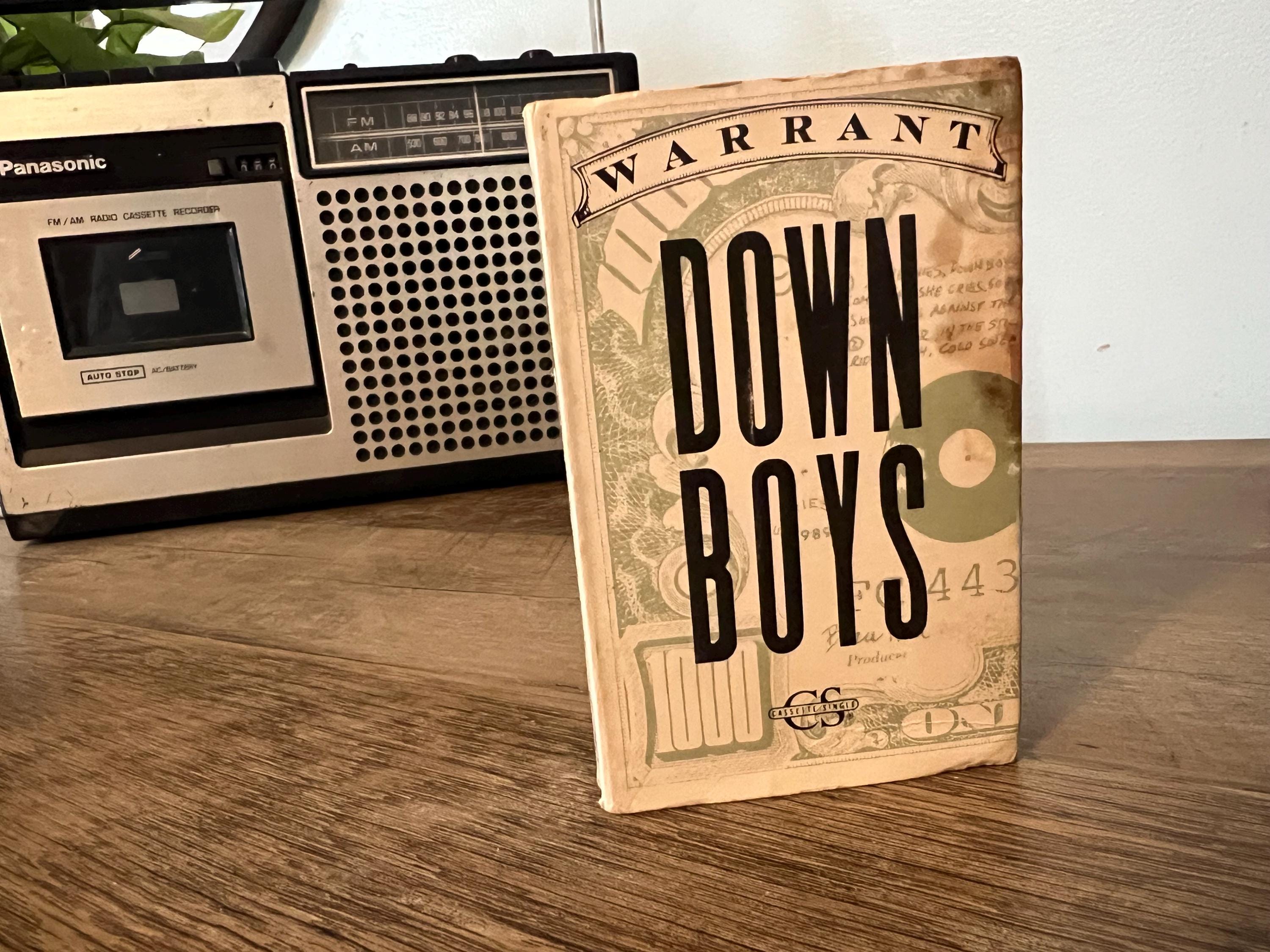 Vintage 1989 Warrant "Down Boys" Cassette Tape - Glam Heavy Metal