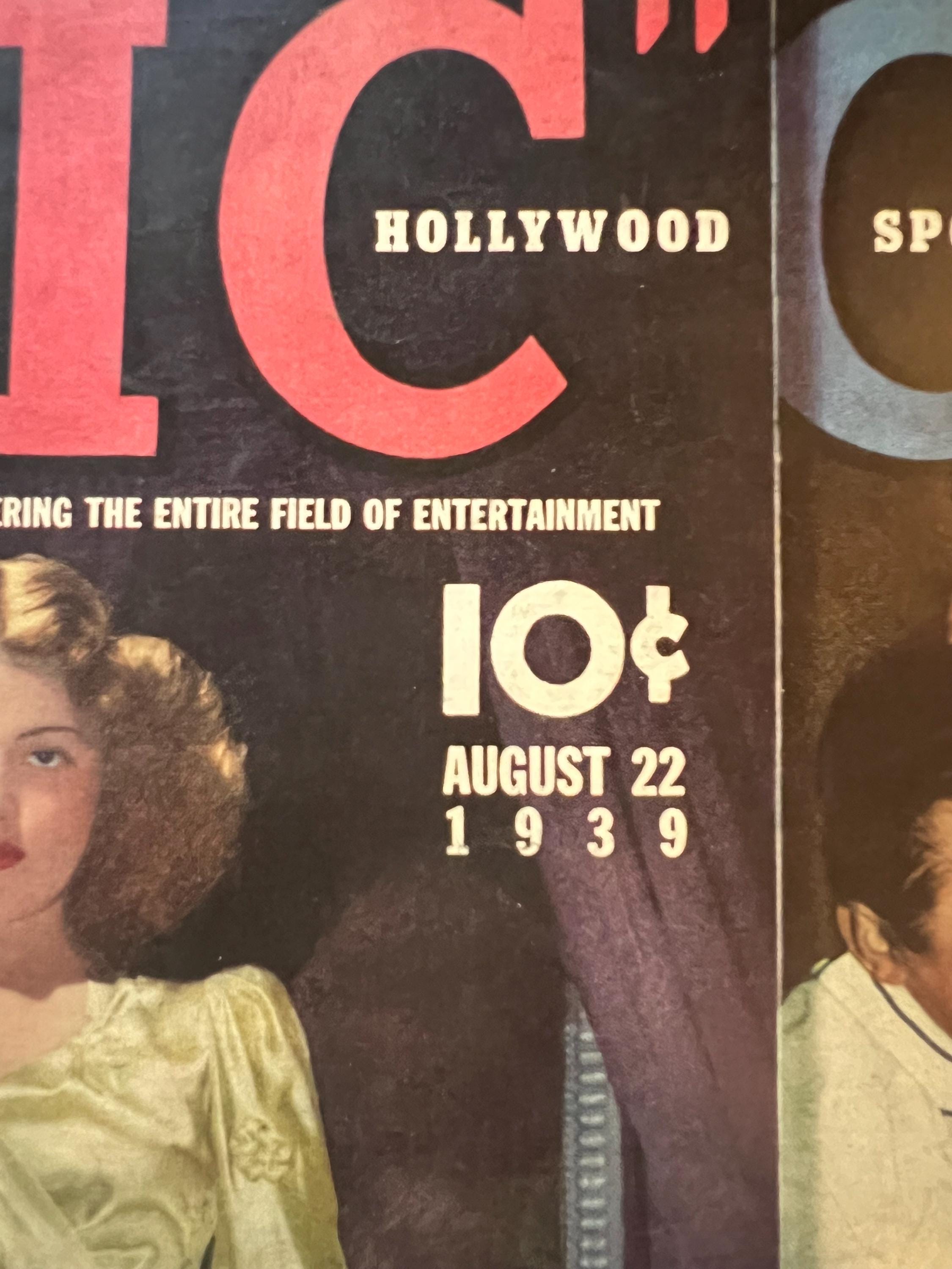 PIC Magazine (August 1939) Hollywood, Sport & Broadway Magazine - Lana Turner