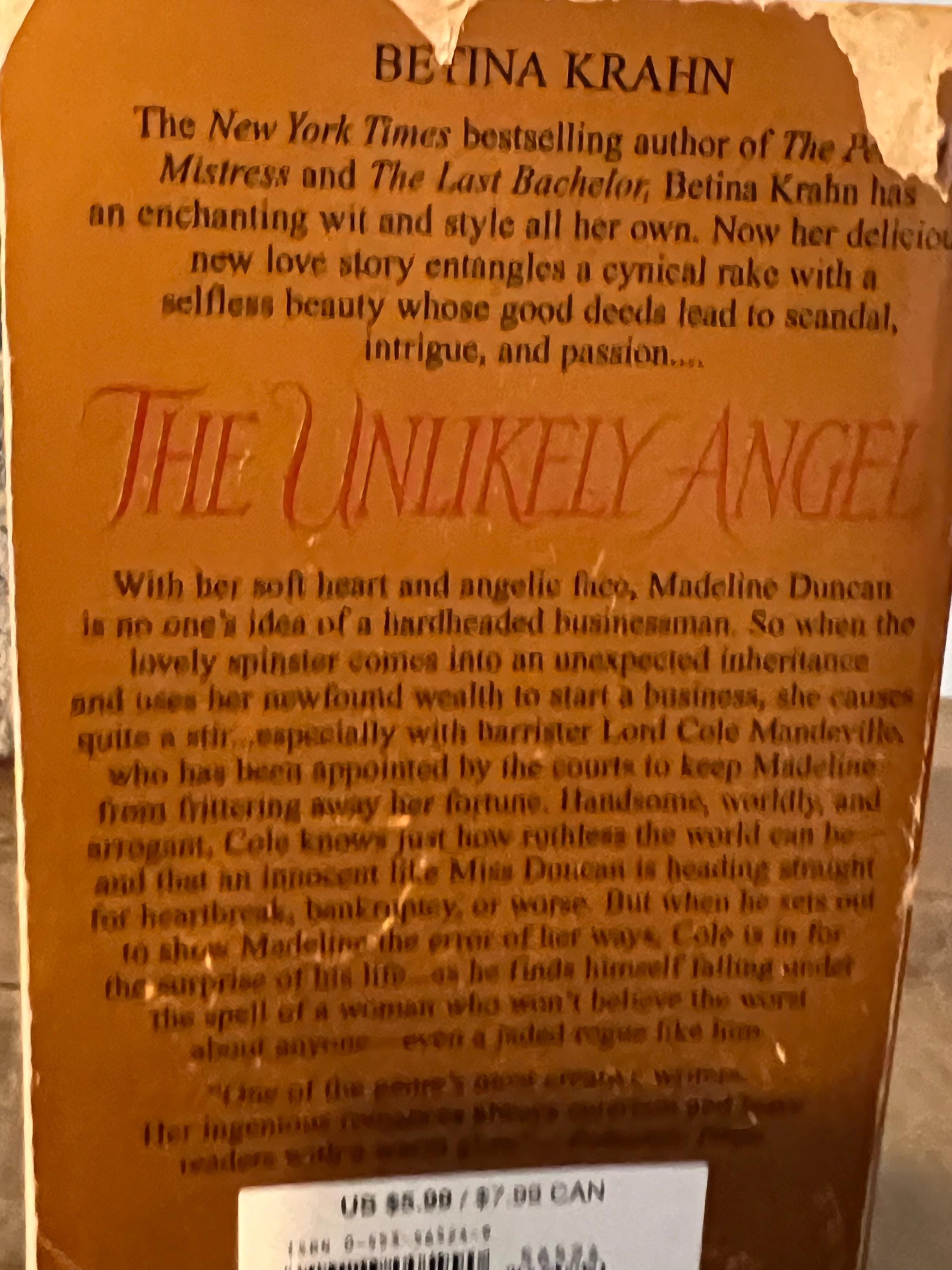 The Unlikely Angel by Betina Krahn - New York Times Bestselling Author - Romance Novel