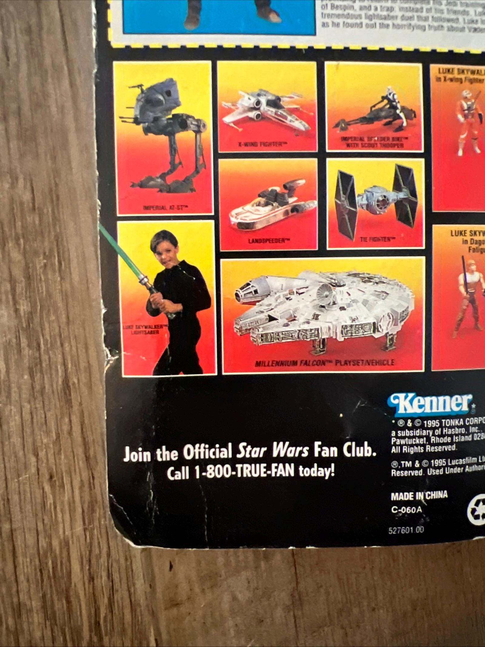 1995 Star Wars Luke Skywalker Dagobah Fatigues Action Figure MOC