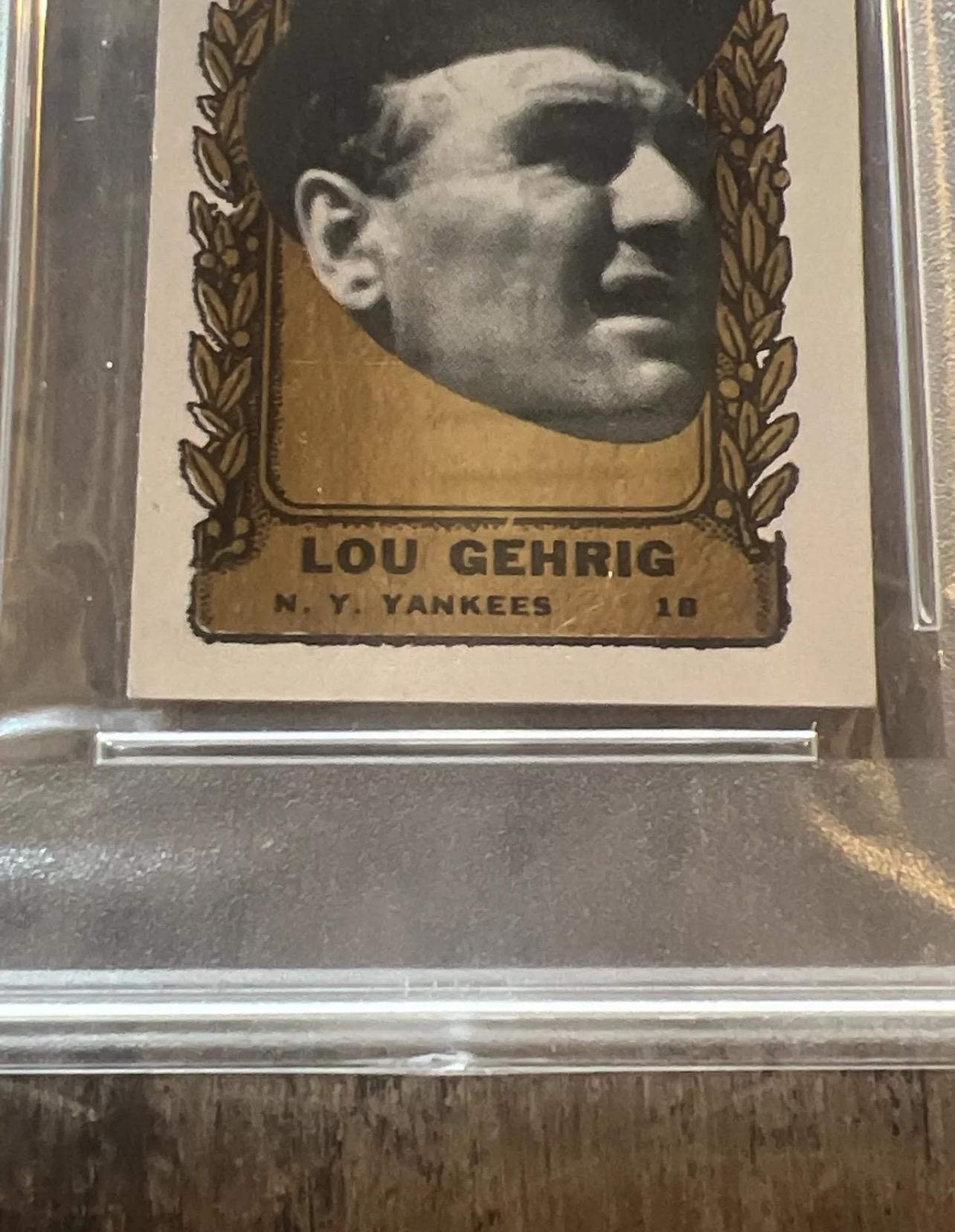 1963 Bazooka Lou Gehrig Baseball Card - All-Time Greats, PSA 6