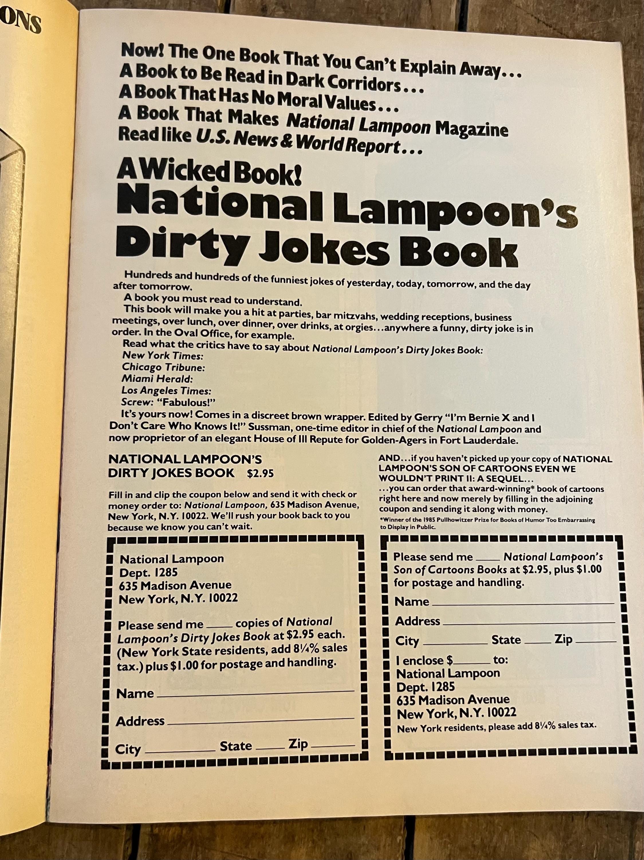 Vintage National Lampoon Magazine (December 1985) Featuring Ronald Regan