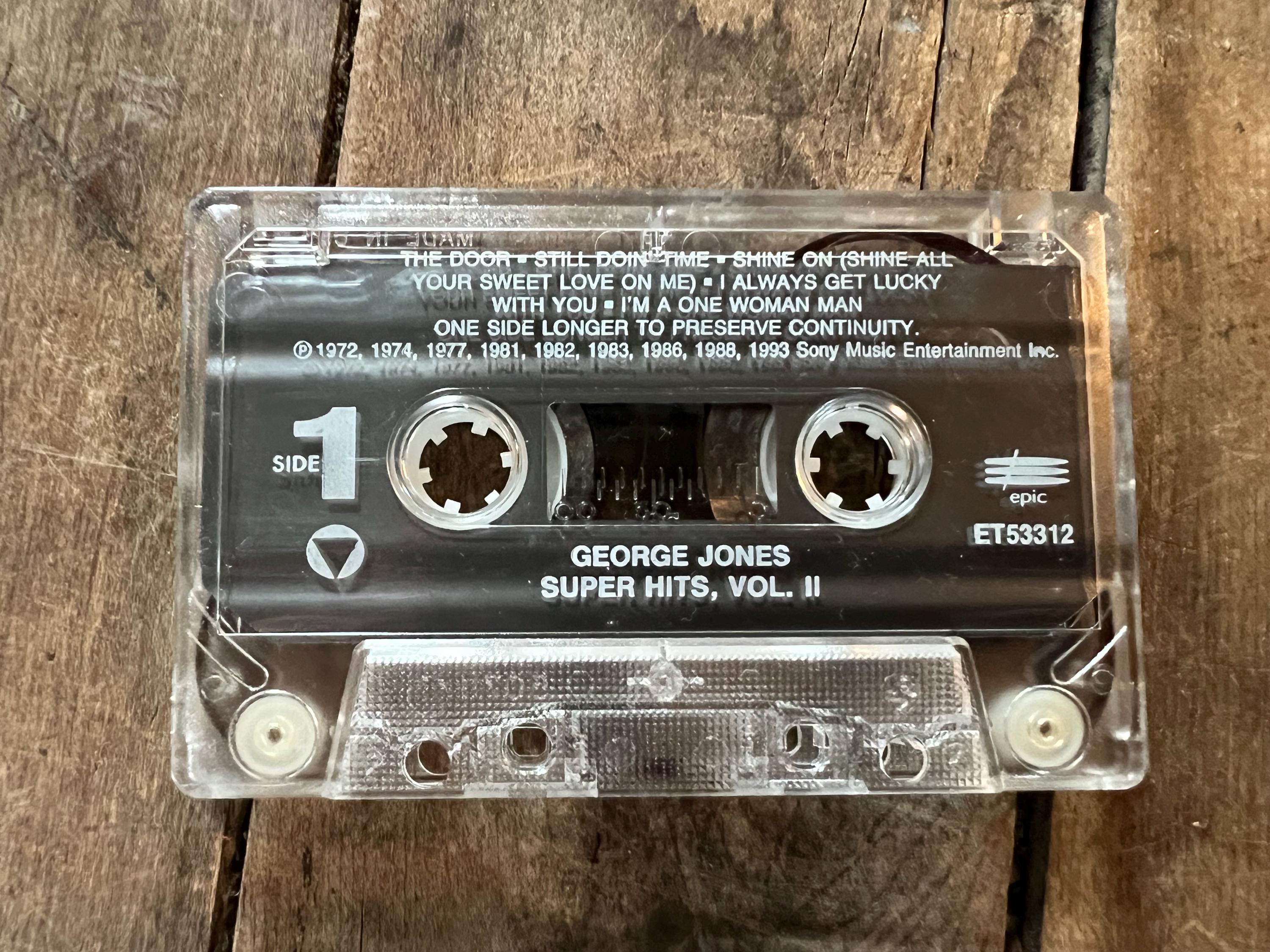 George Jones Super Hits Vol. 2: 1993 Country Music Cassette Tape