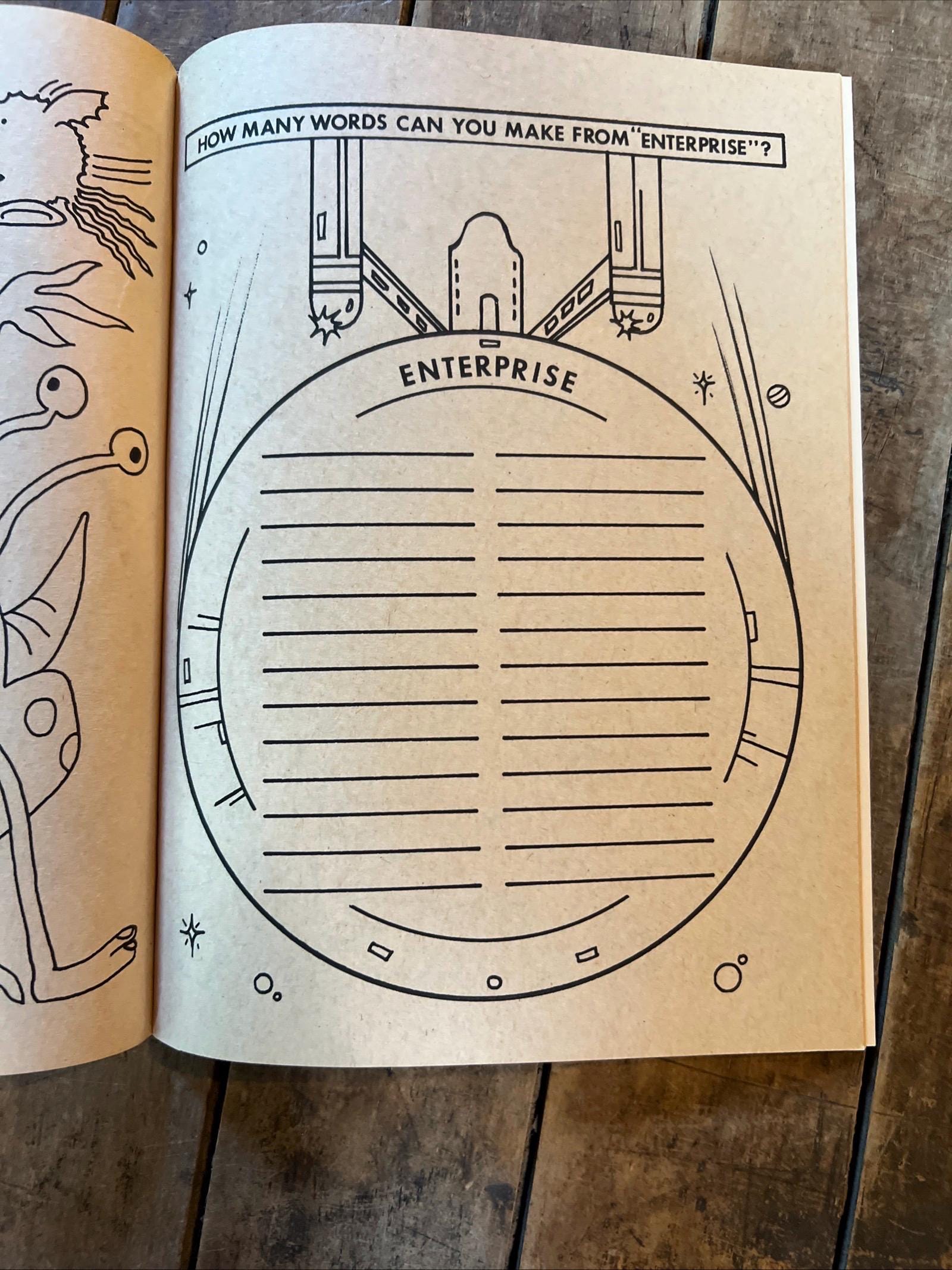 1979 Marrigold Press - STAR TREK - Color And Activity Book No. 1308 Futuristic Fun