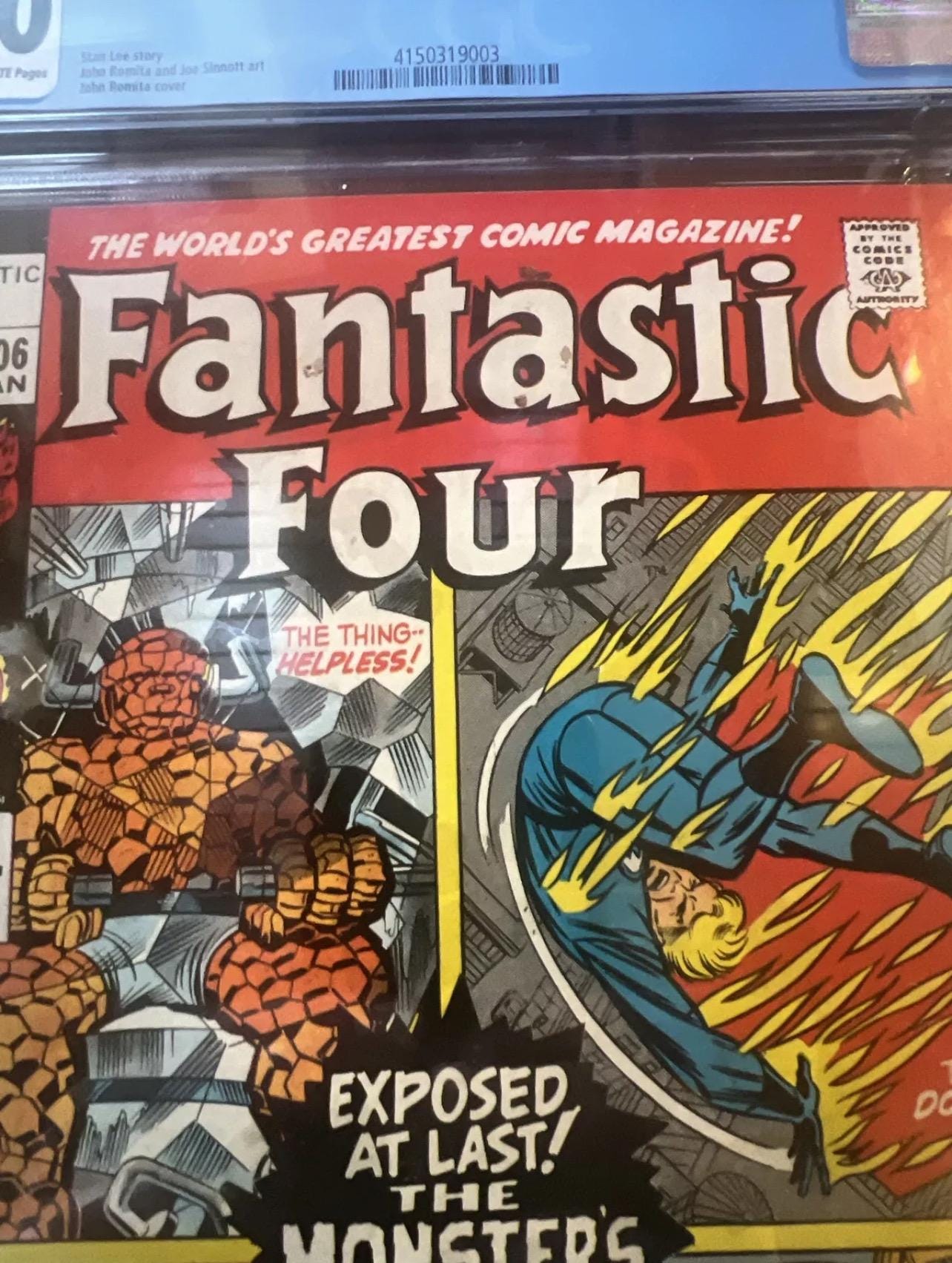 1971 Fantastic Four #106 - John Romita Cover - Marvel Comic - CGC Graded 6.0 - Stan Lee story