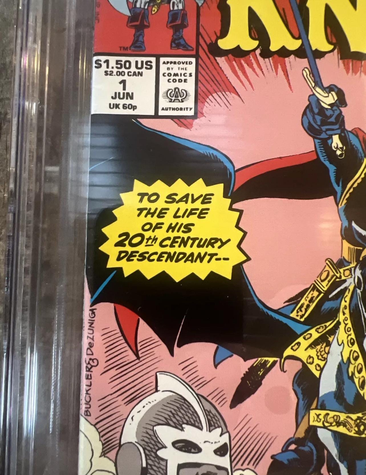 1990 BLACK KNIGHT #1 ( Dane Whitman ) Original - Marvel Comics - CGC Graded 6.0 - Original Black Knight Returns