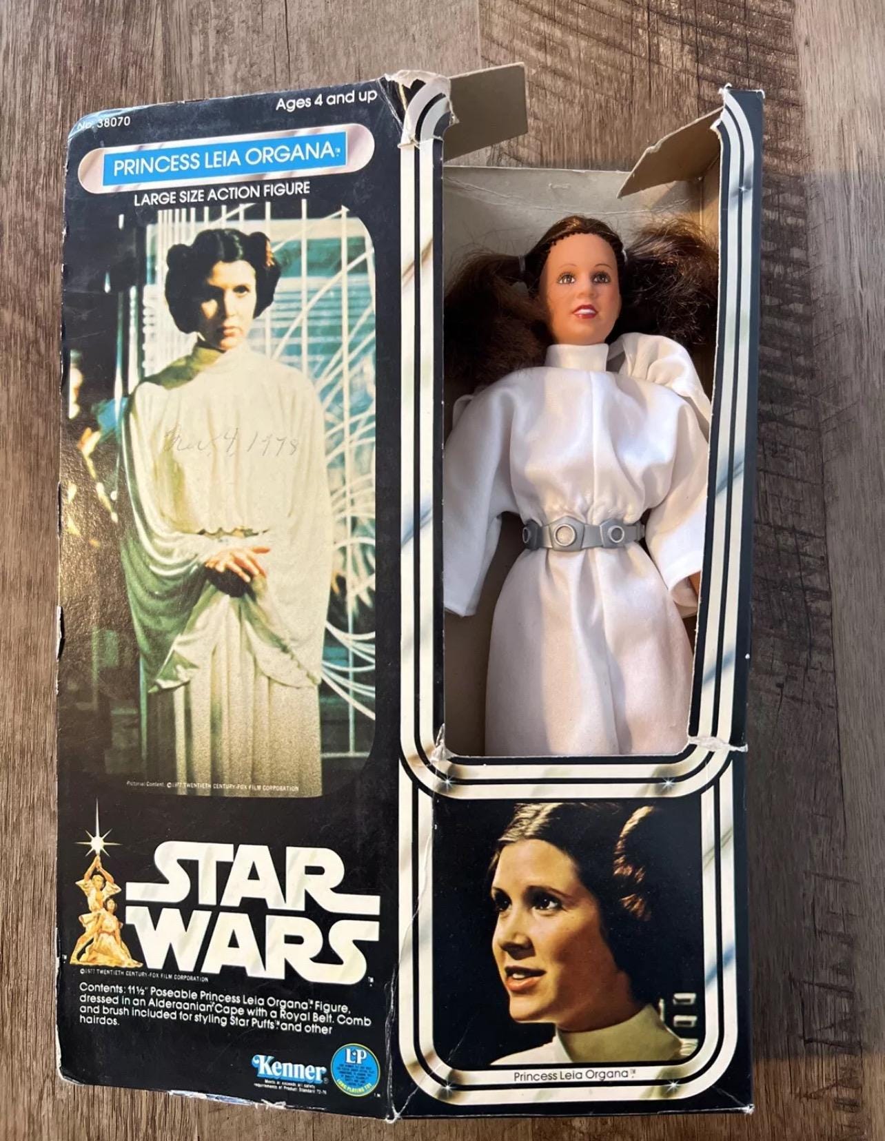 Vintage 1978 Kenner Star Wars Princess Leia Organa Action Figure & Box