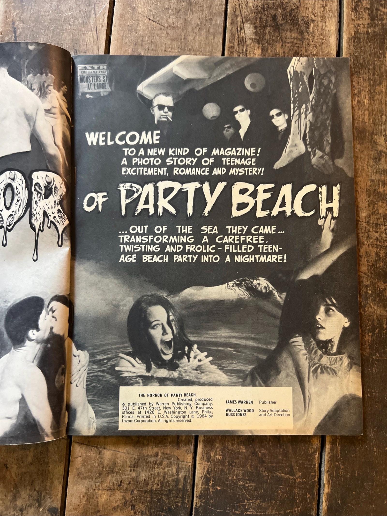 The Famous Films HORROR Of Party Beach (1964) Photo Story Board Magazine