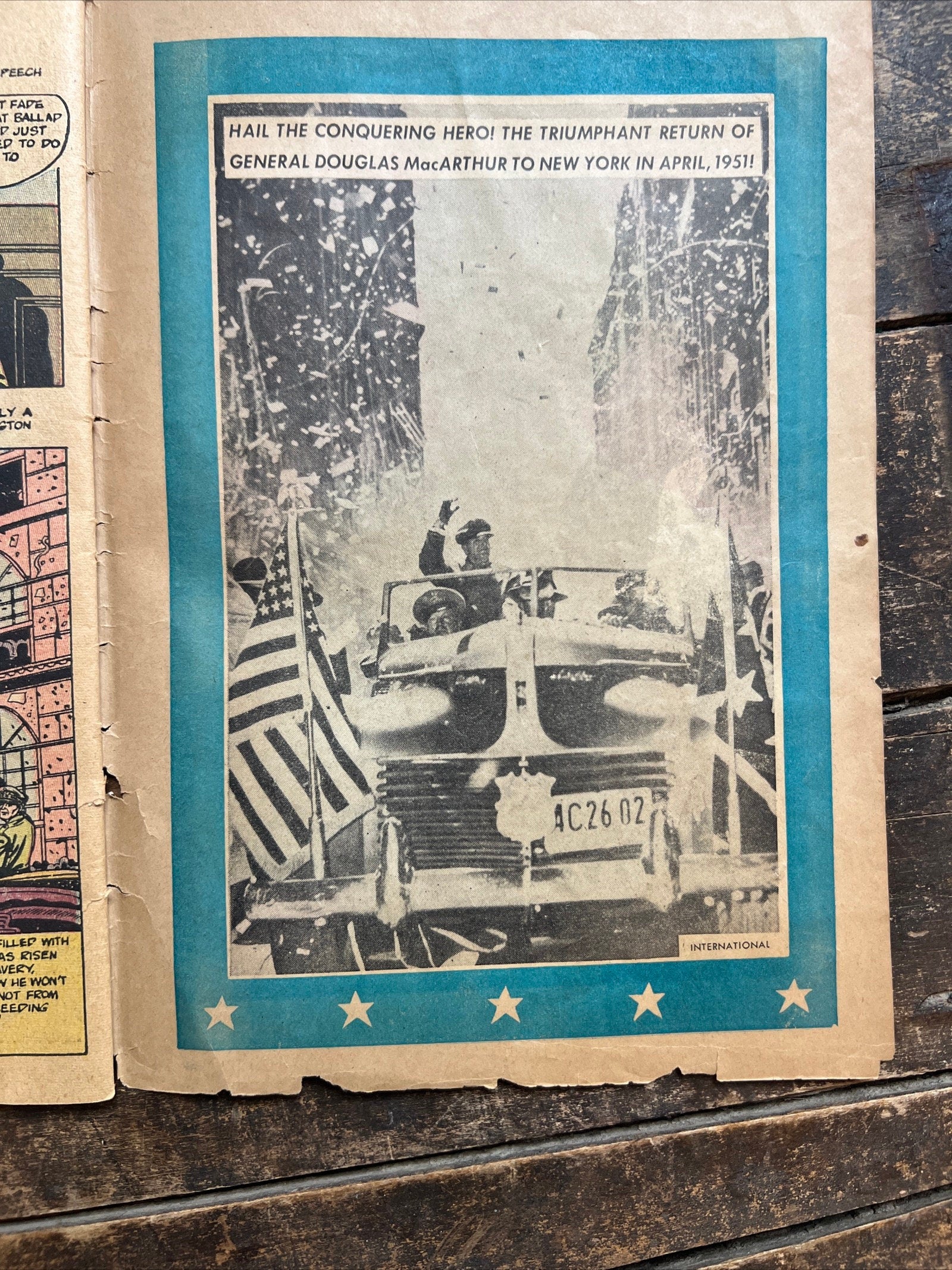 1951 General Douglas MacArthur Comic Book: Fox Feature Syndicate No.1