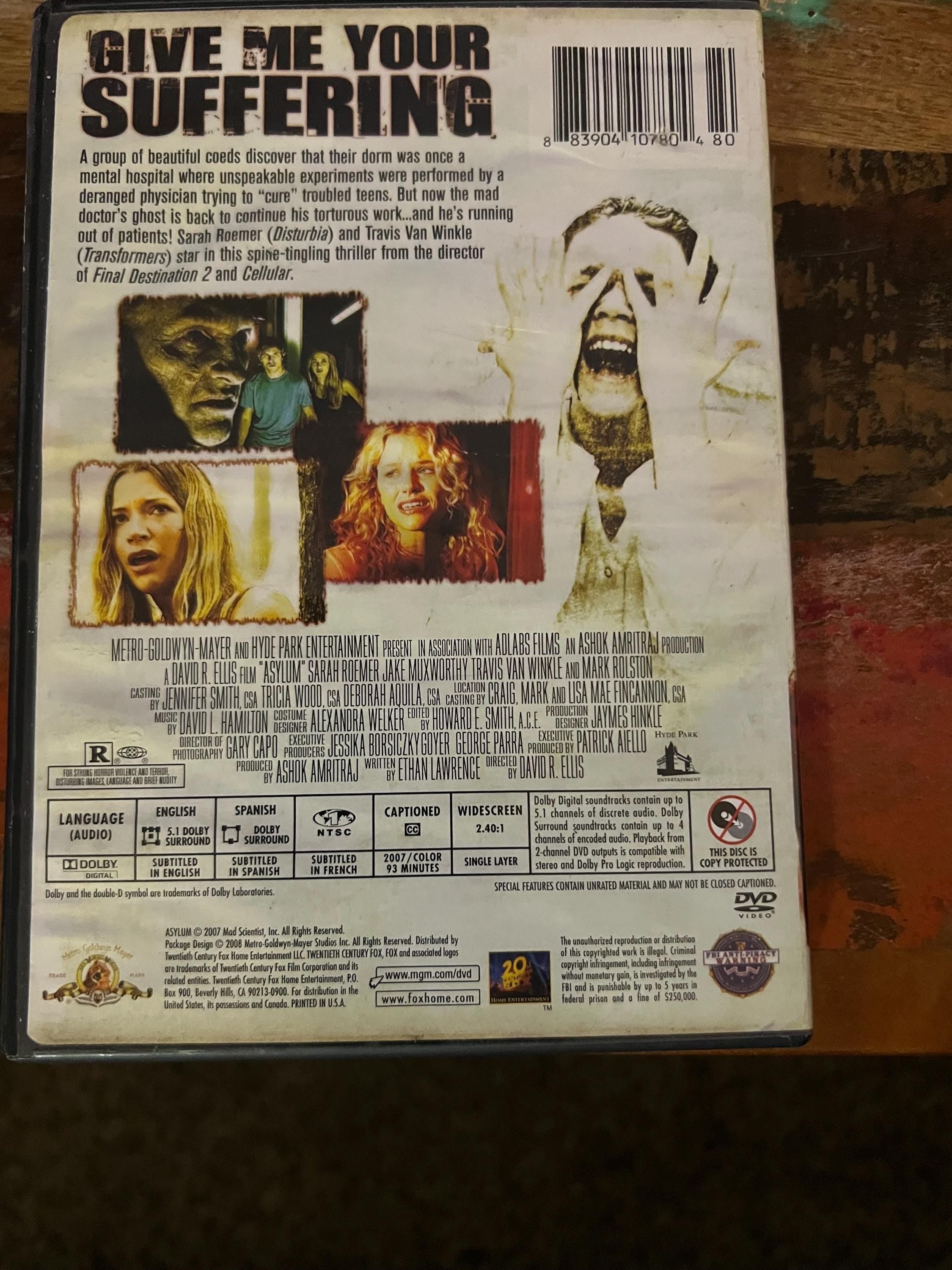 ASYLUM ( DVD 2005 )  Romance/ Thriller Starring Natasha Richardson