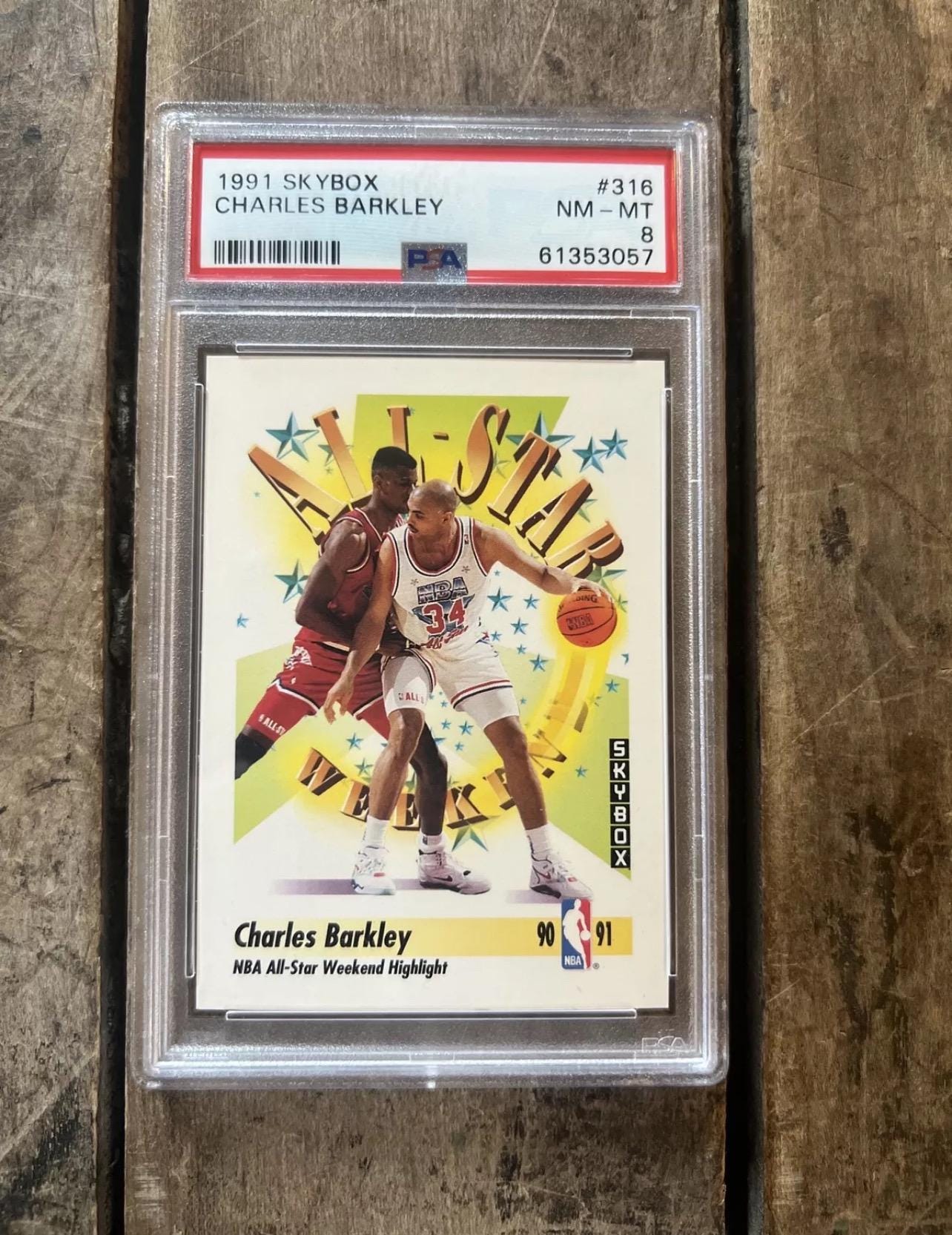 Vintage 1991 Skybox Charles Barkley All-Star Game Card - PSA 8