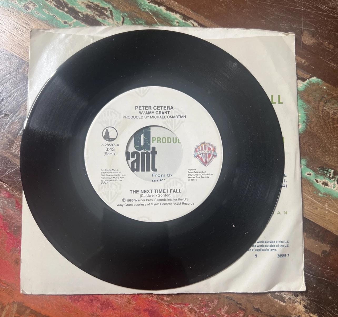 PETER CETERA - Next Time I Fall - Holy Moly - AM Records 1981 - 45 Record & Sleeve  - Vintage Vinyl - Retro
