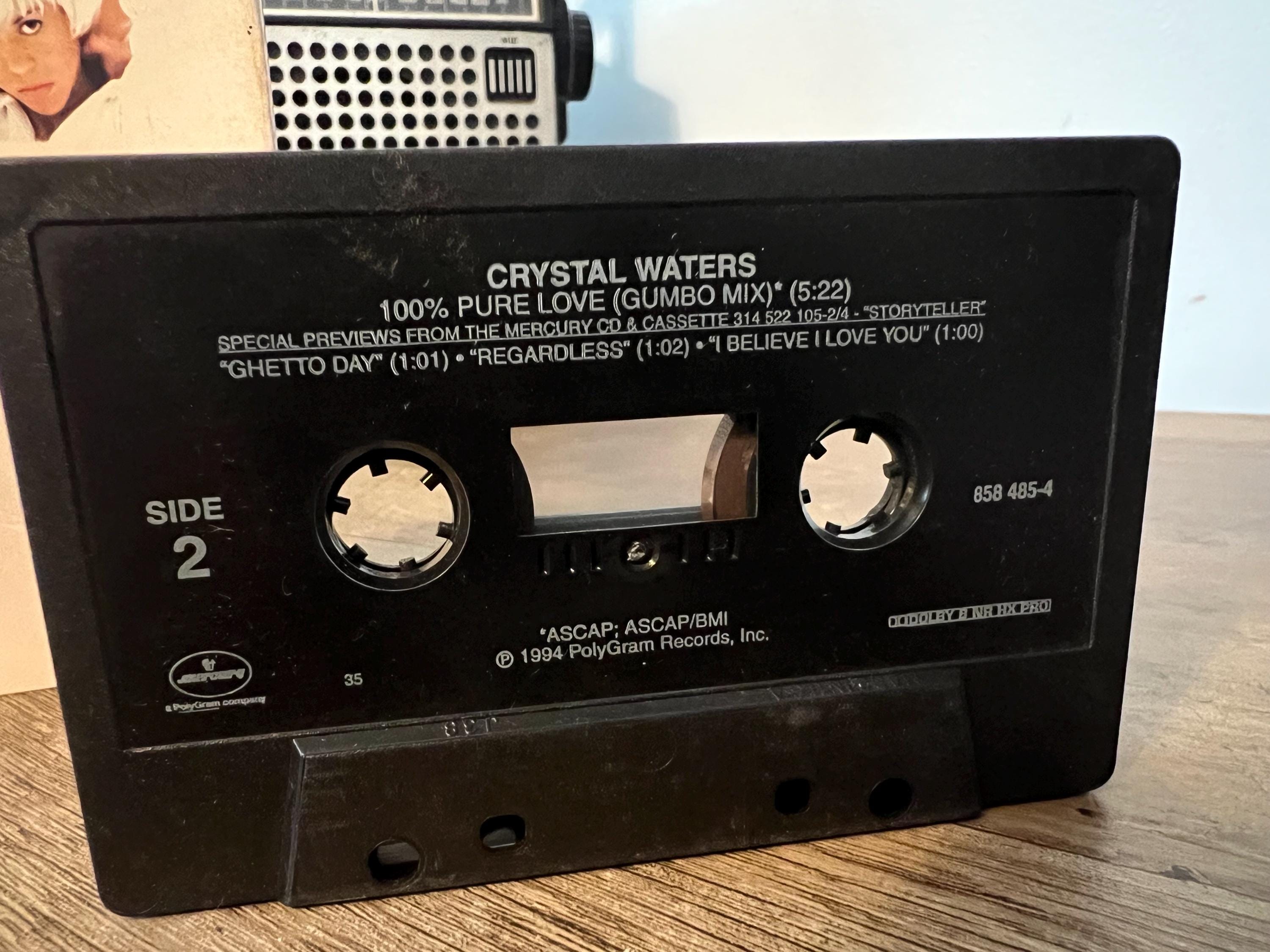 Vintage 1994 Crystal Waters 100% Pure Love Cassette Tape