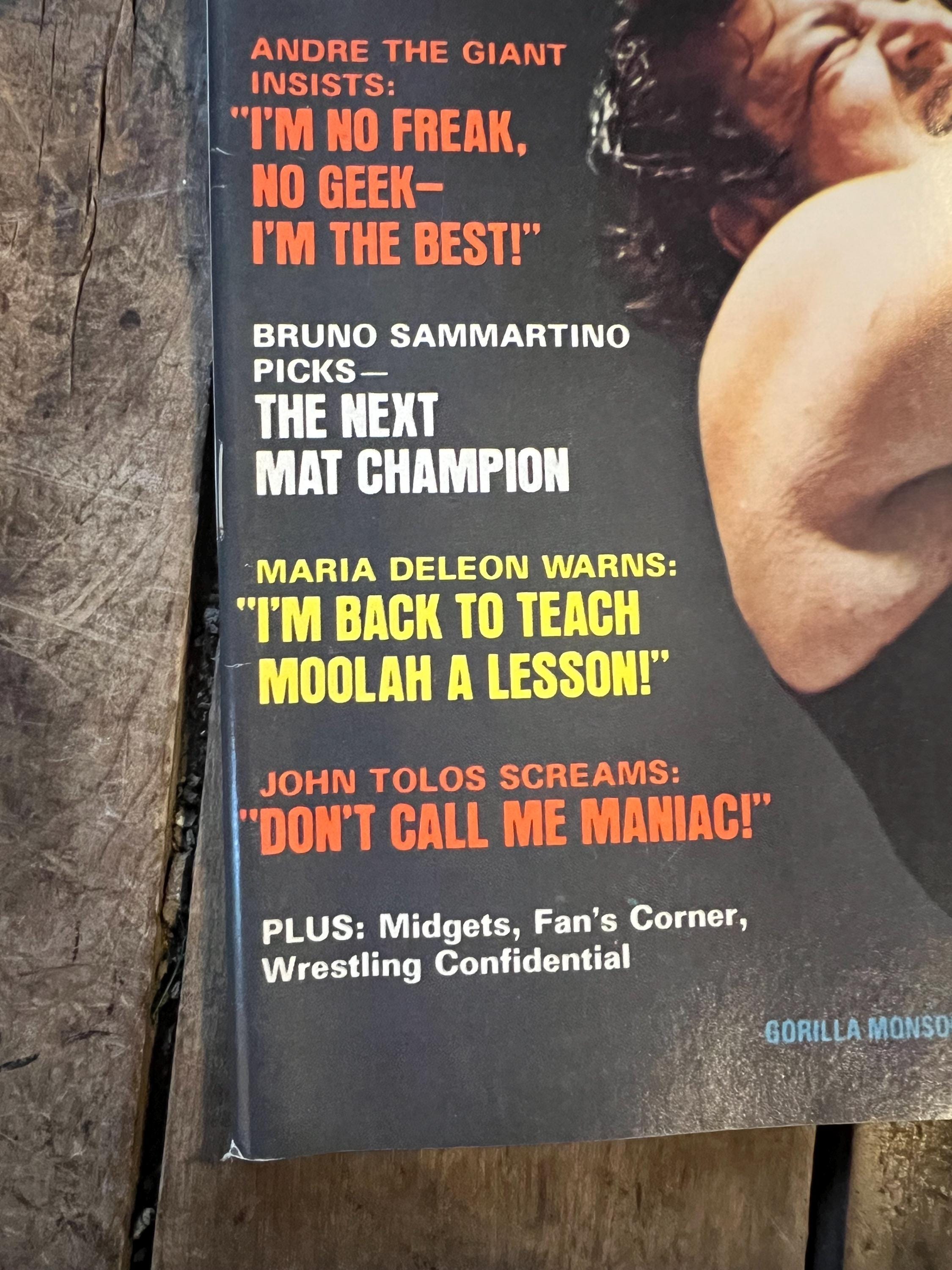 Wrestling Sports Stars Magazine  - February 1975 - WWF / WWE - Gorilla Monsoon