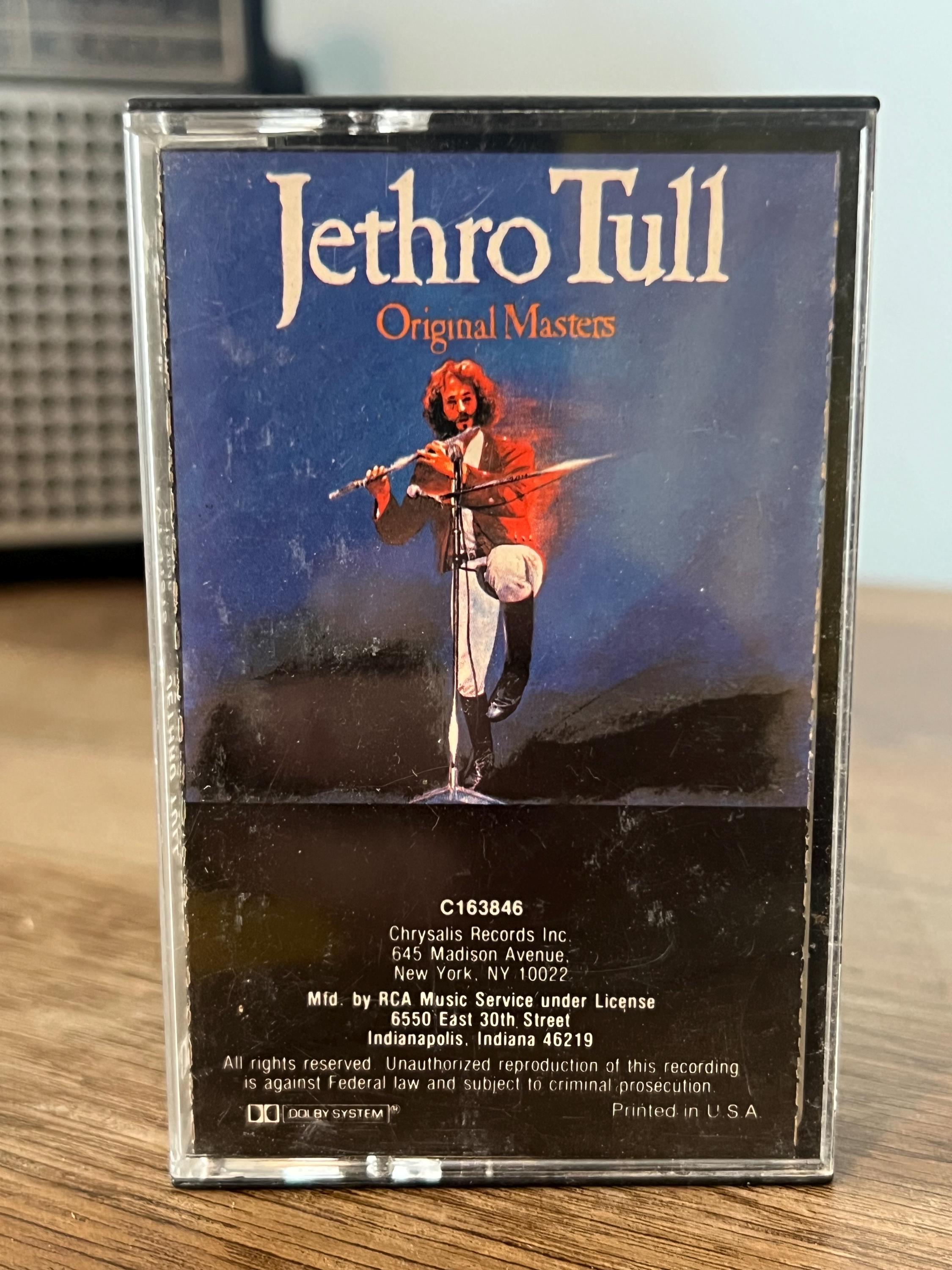 Vintage 1985 Jethro Tull "Original Masters" Cassette Tape