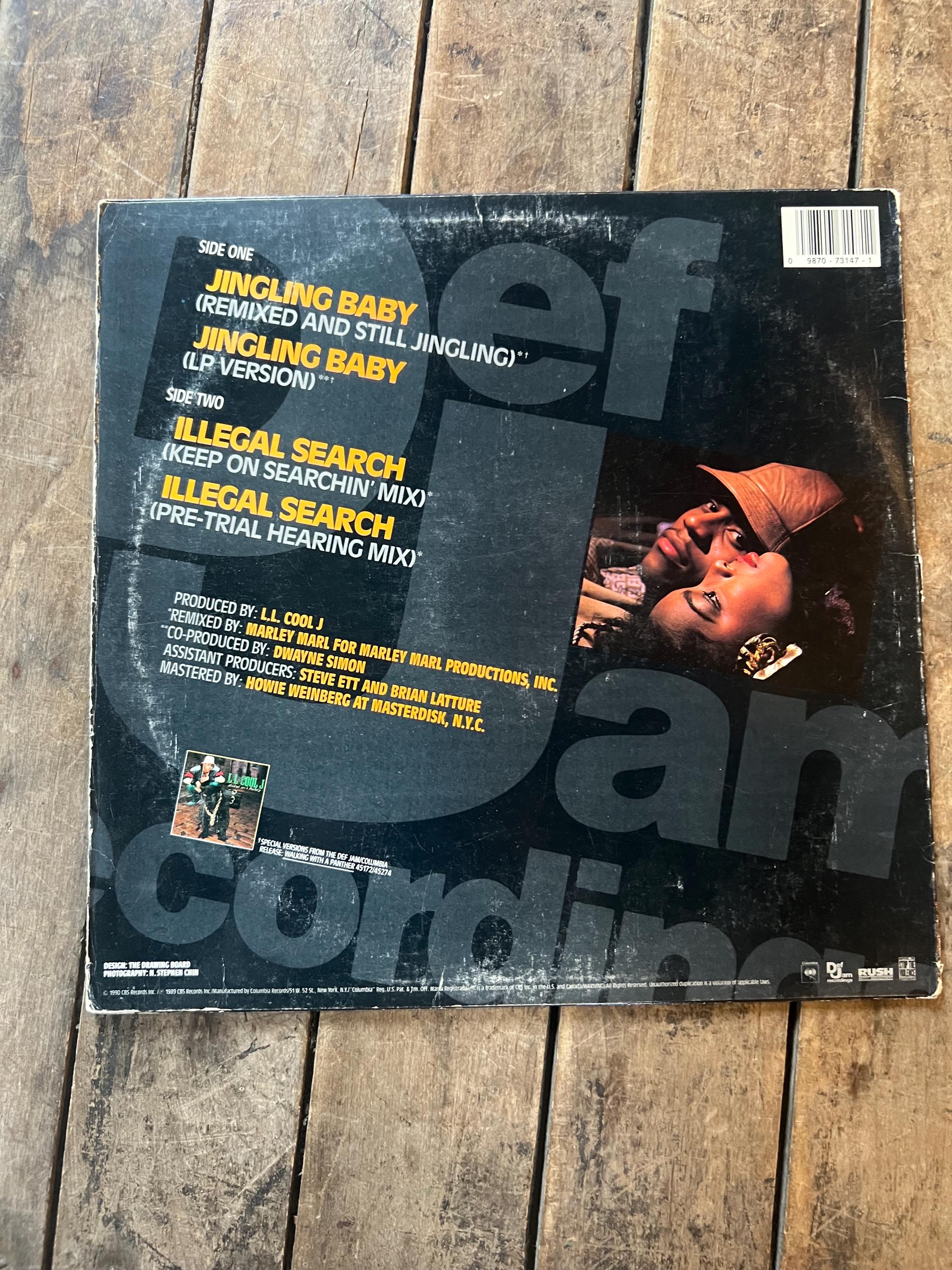 Vintage 1990 L.L. Cool J “Jingling Baby” Album Original LP Record  - Def Jam Records  - Retro Vinyl Album - Hip Hop Record