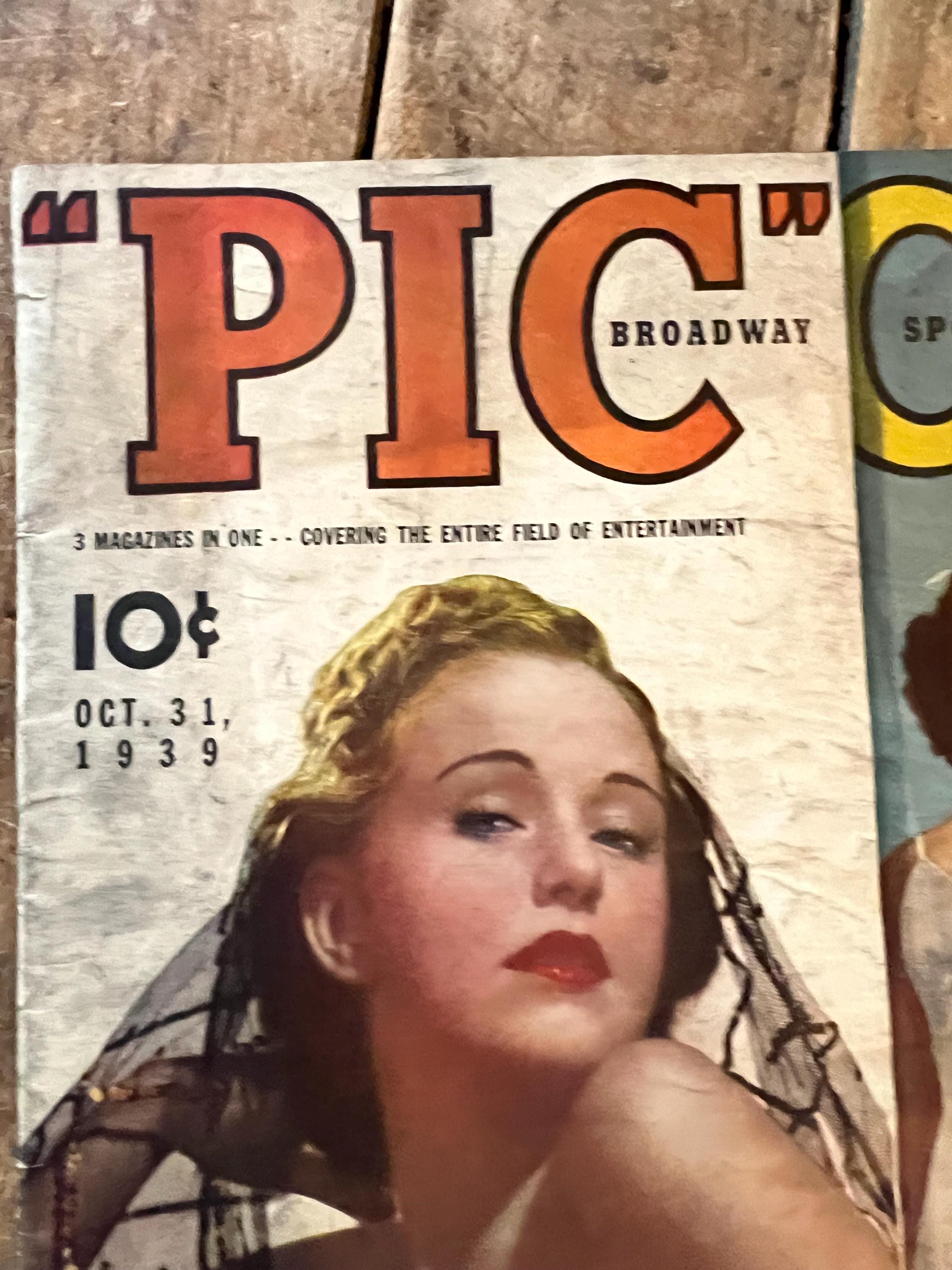 PIC Magazine (October 1939) Hollywood, Sport & Broadway Magazine - Barbara Lenton