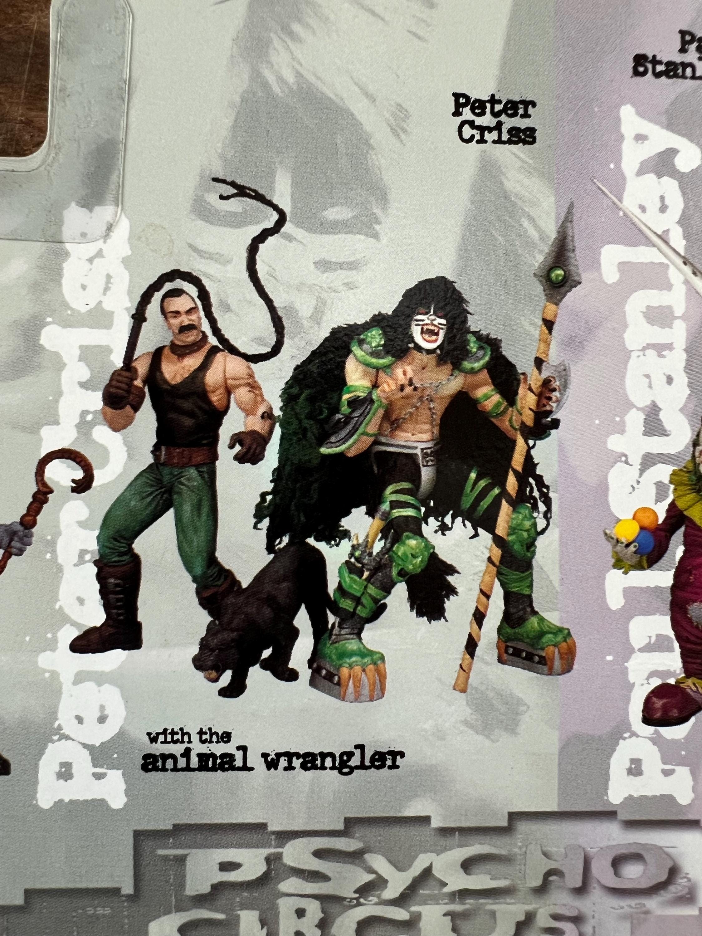 Vintage 1998 McFarlane Toys -KISS Psycho Circus Peter Criss Action Figure / The Animal Wrangler MOC - KISS Collectibles Original Sealed Card