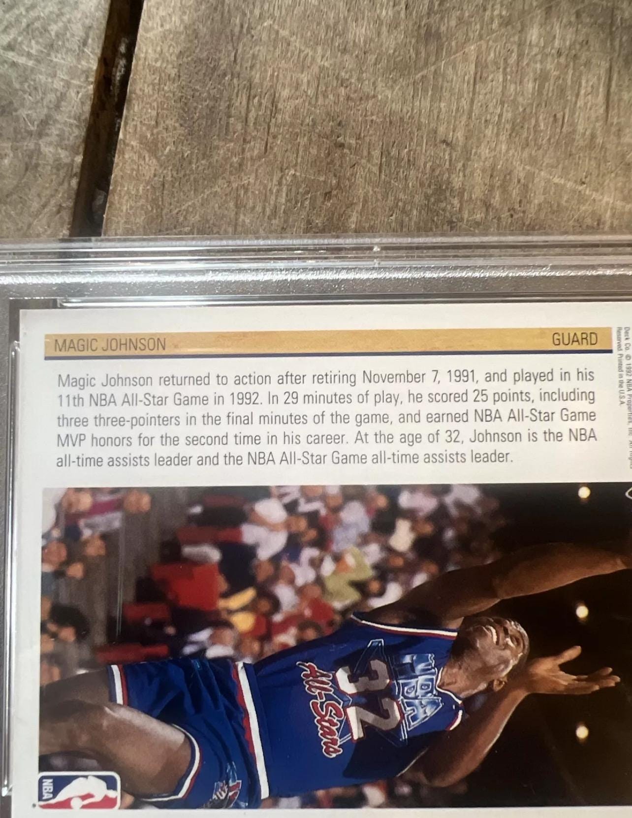 Vintage 1991 Upper Deck Magic Johnson All-Star Card - PSA 8