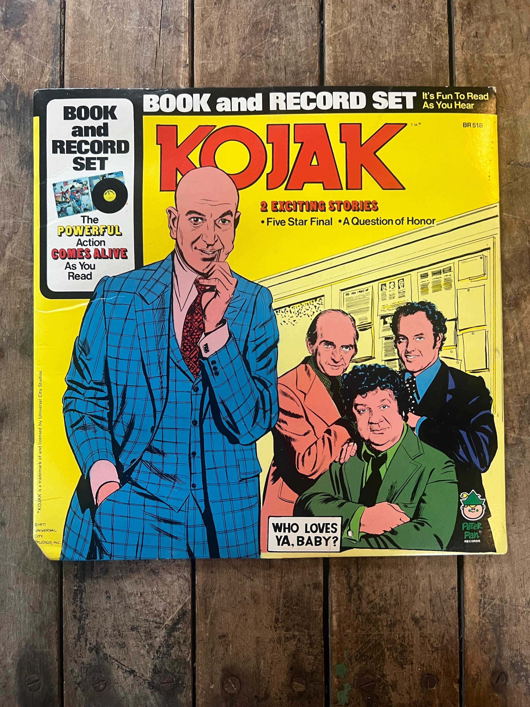 Vintage 1977 KOJAK “Five Star Final & Question of Honor” - Peter Pan Original LP Record - Retro Vinyl Record - Comic Book and Record Set