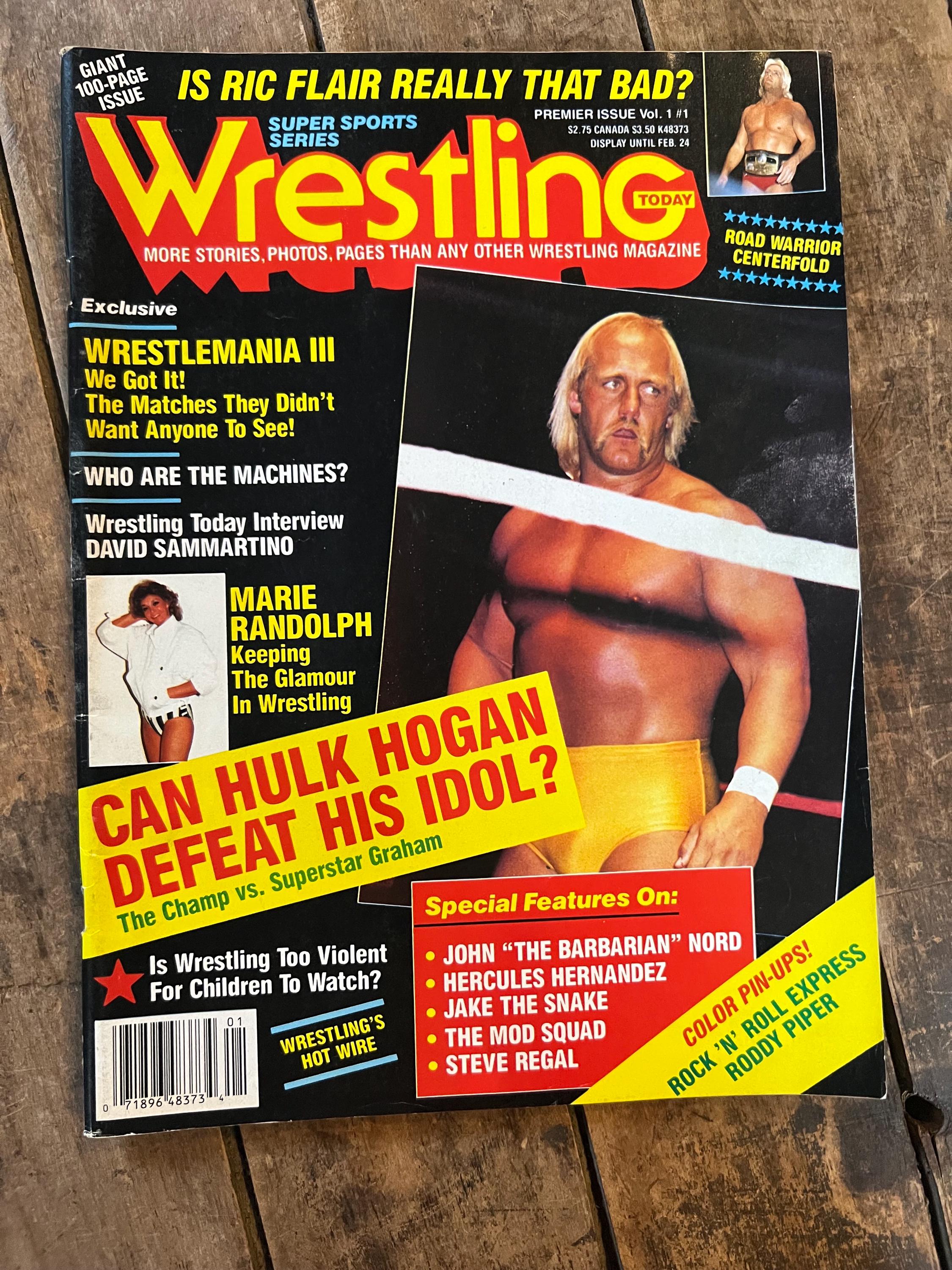 Wrestling Today Magazine - 1987 Premier Issue Volume  #1 - Issue #1 - Hulk Hogan