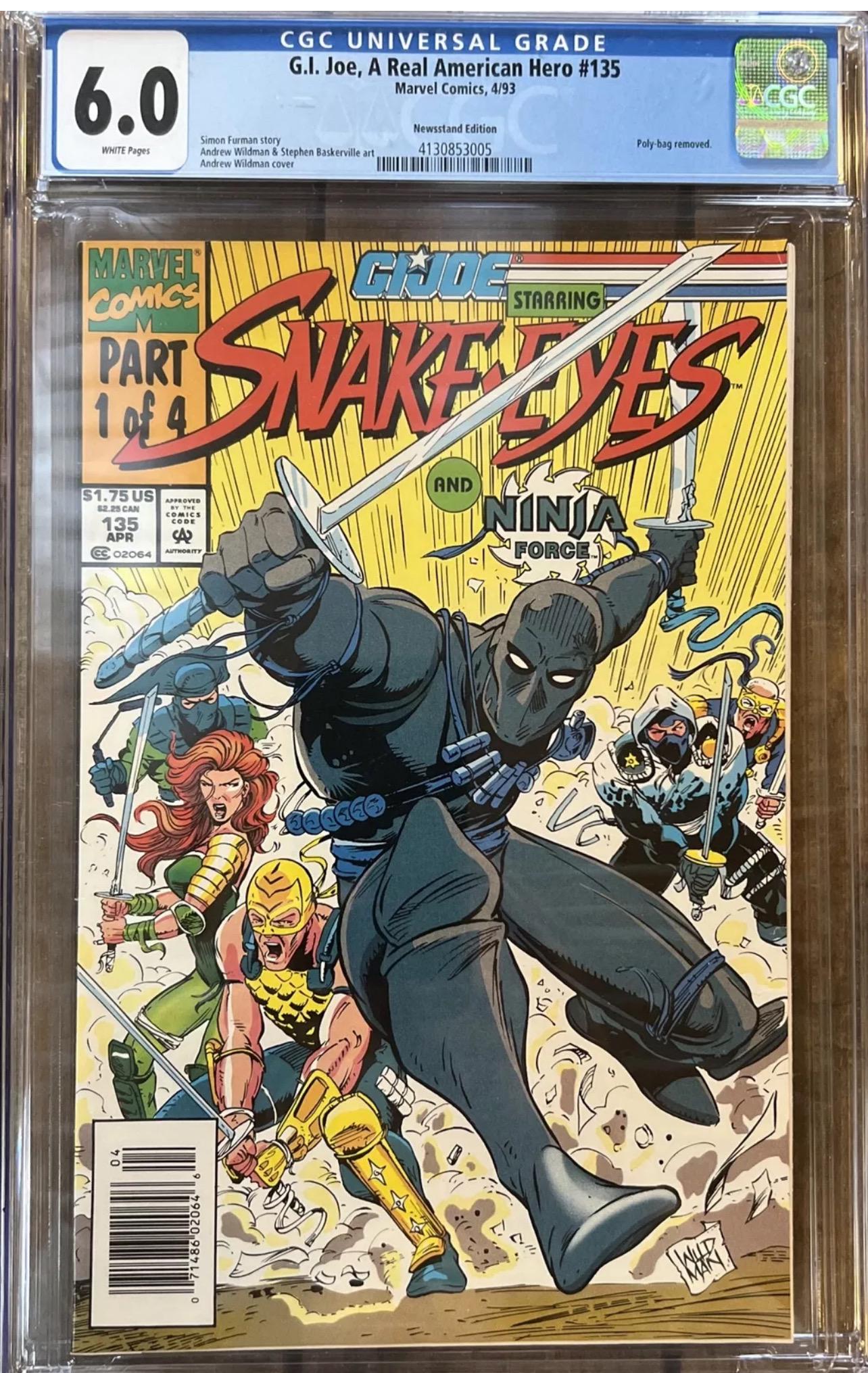 G.I. Joe Snake Eyes #135 (1993) CGC 6.0