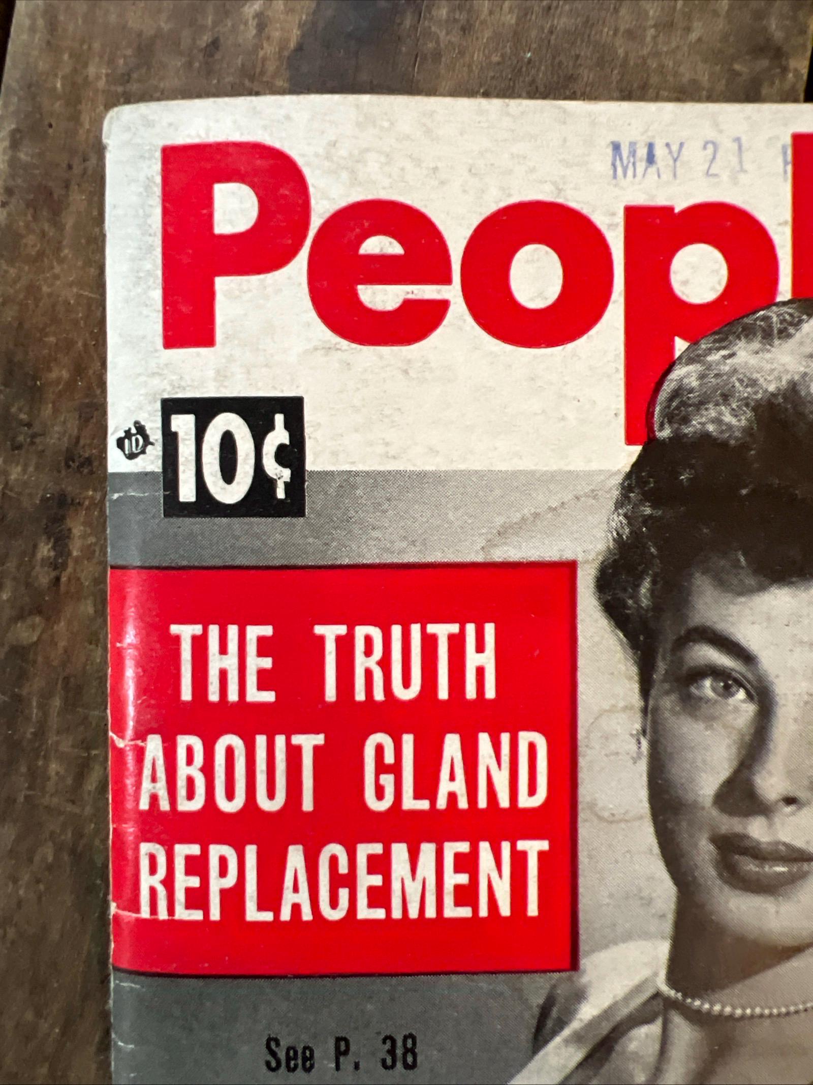 Vintage 1952 People Magazine: Rita Gam Cover, Joe DiMaggio Back