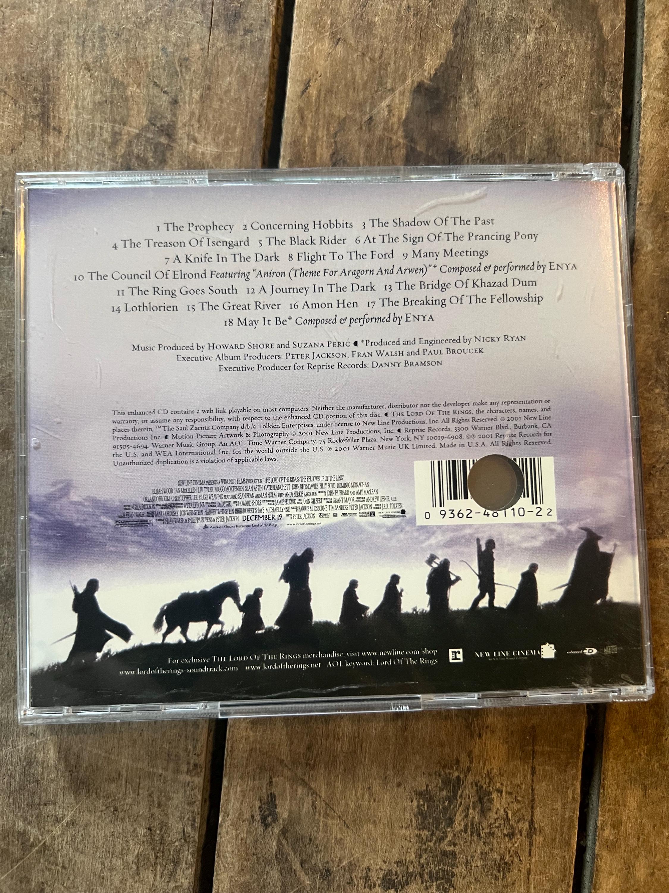The Lord of The Rings: Fellowship of The Ring - Original Soundtrack CD