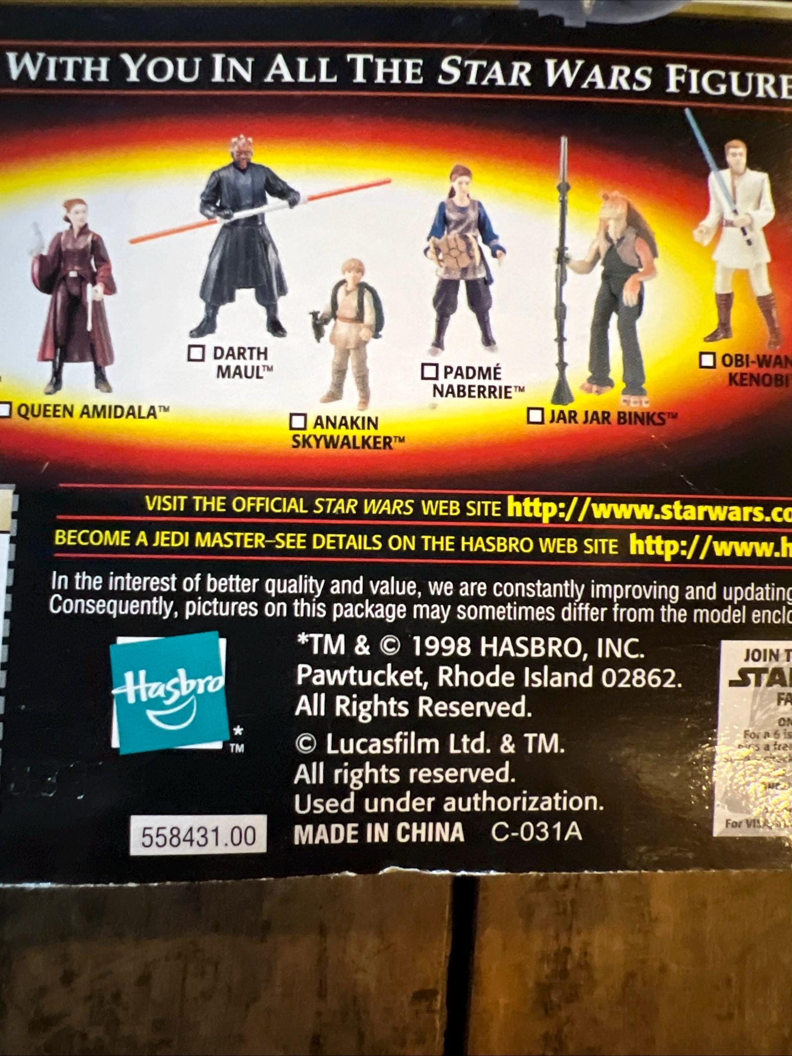 1998 Star Wars Episode 1 Qui-Gon Jinn Action Figure - Commtech Chip - MOC