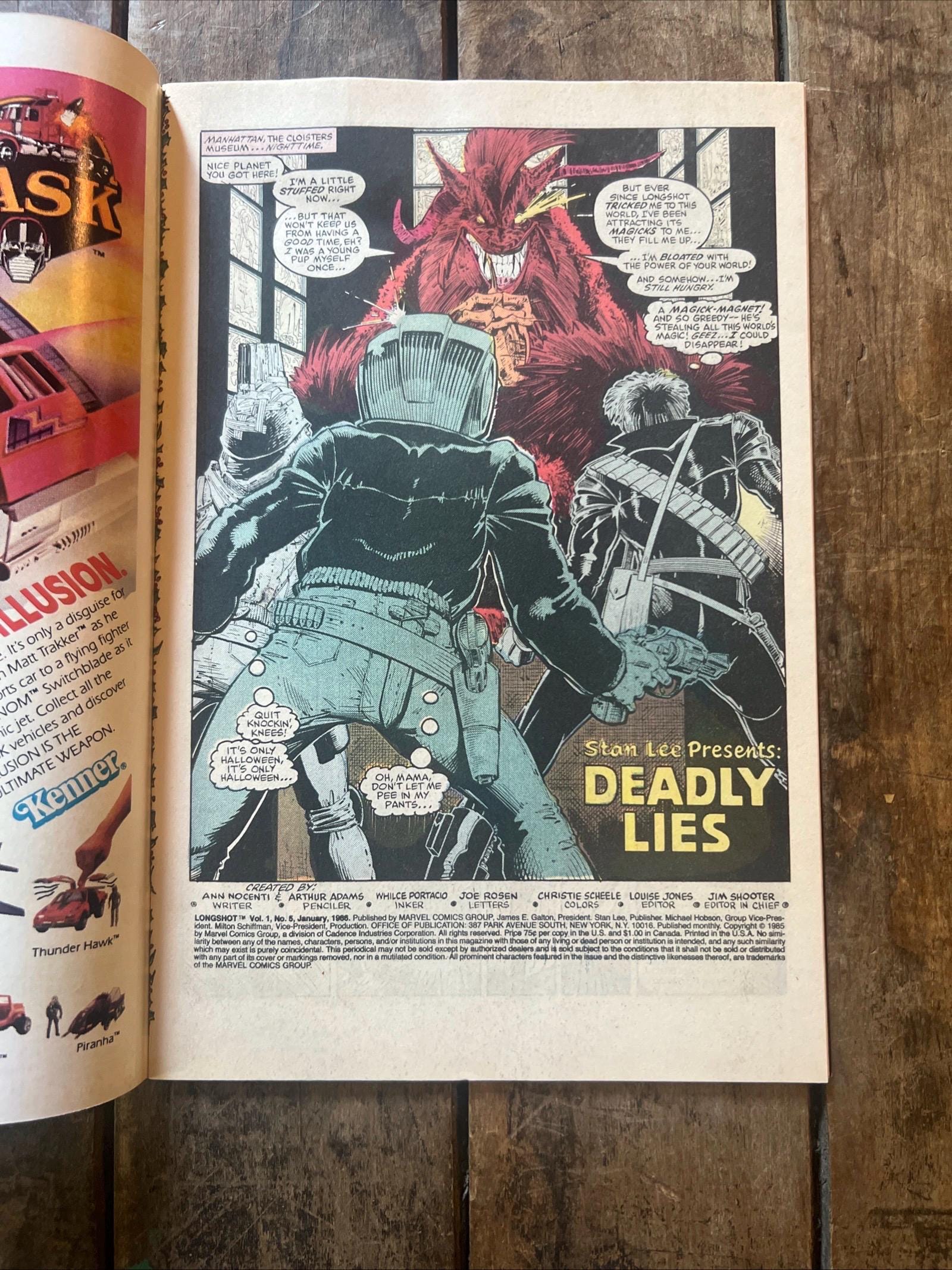 Longshot #5 (1986) Marvel Comic Book - #5 in a Six Issue Limited Series