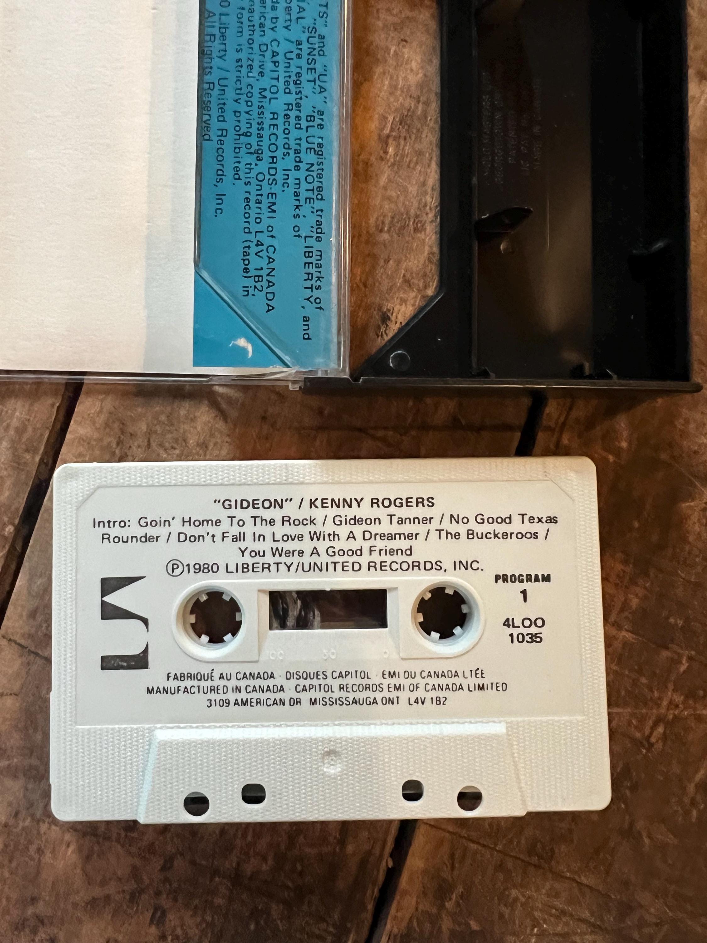 1980 Kenny Rogers  “Gideon” Cassette Tape - United Artists Records - Country