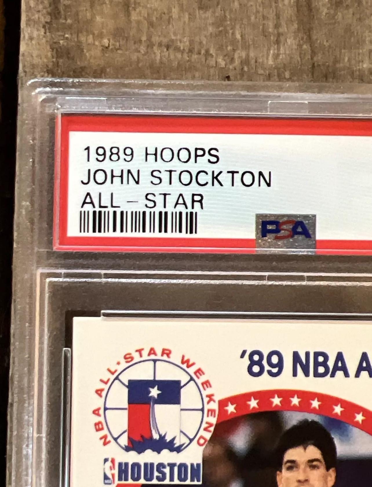 1989 NBA Hoops John Stockton All-Star Card - PSA 6 Graded