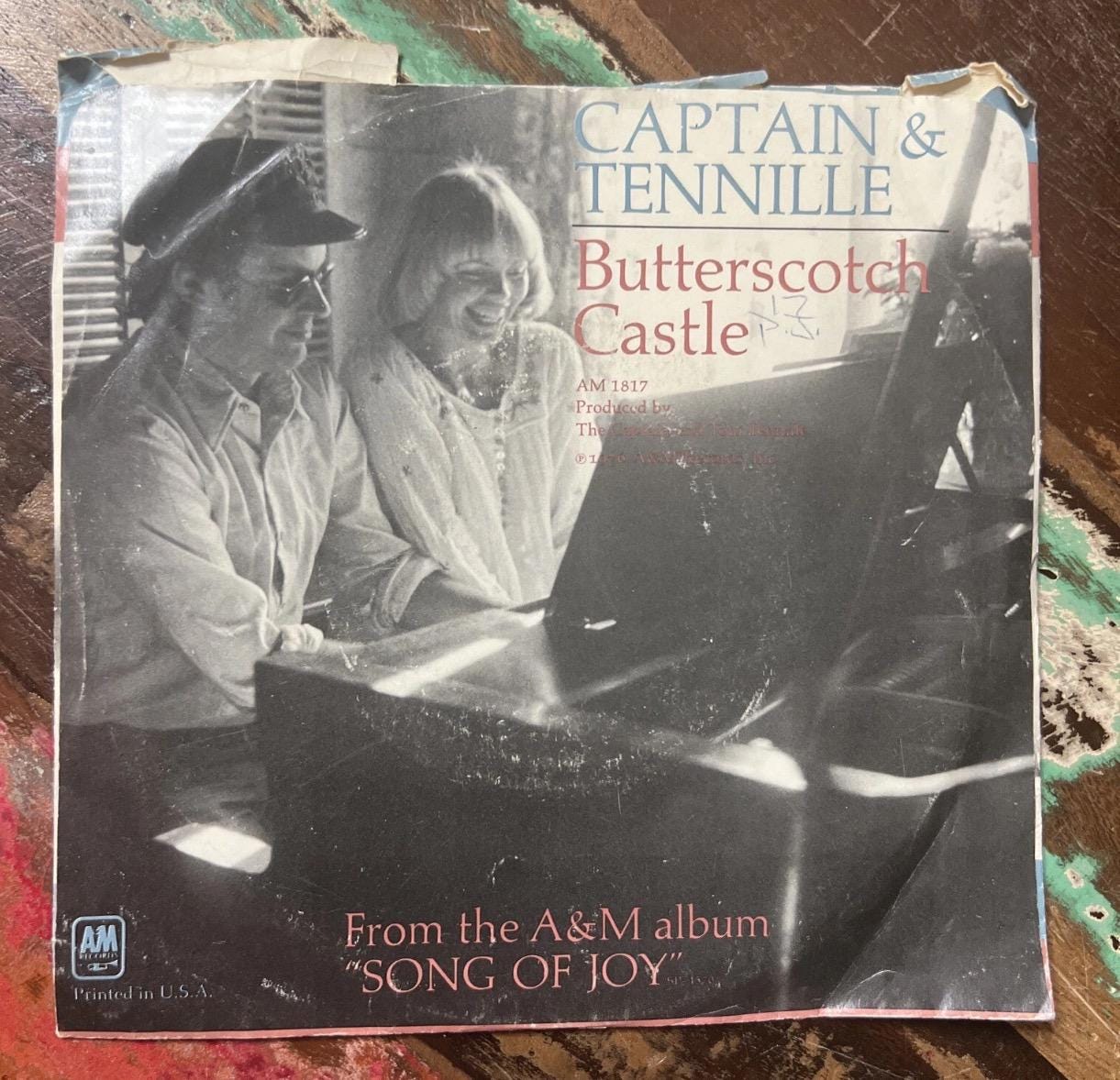 CAPTAIN & TENNILLE - Butterscotch Castle - Shop Around - 45 Record (1976) Retro Vinyl  - Original  Record