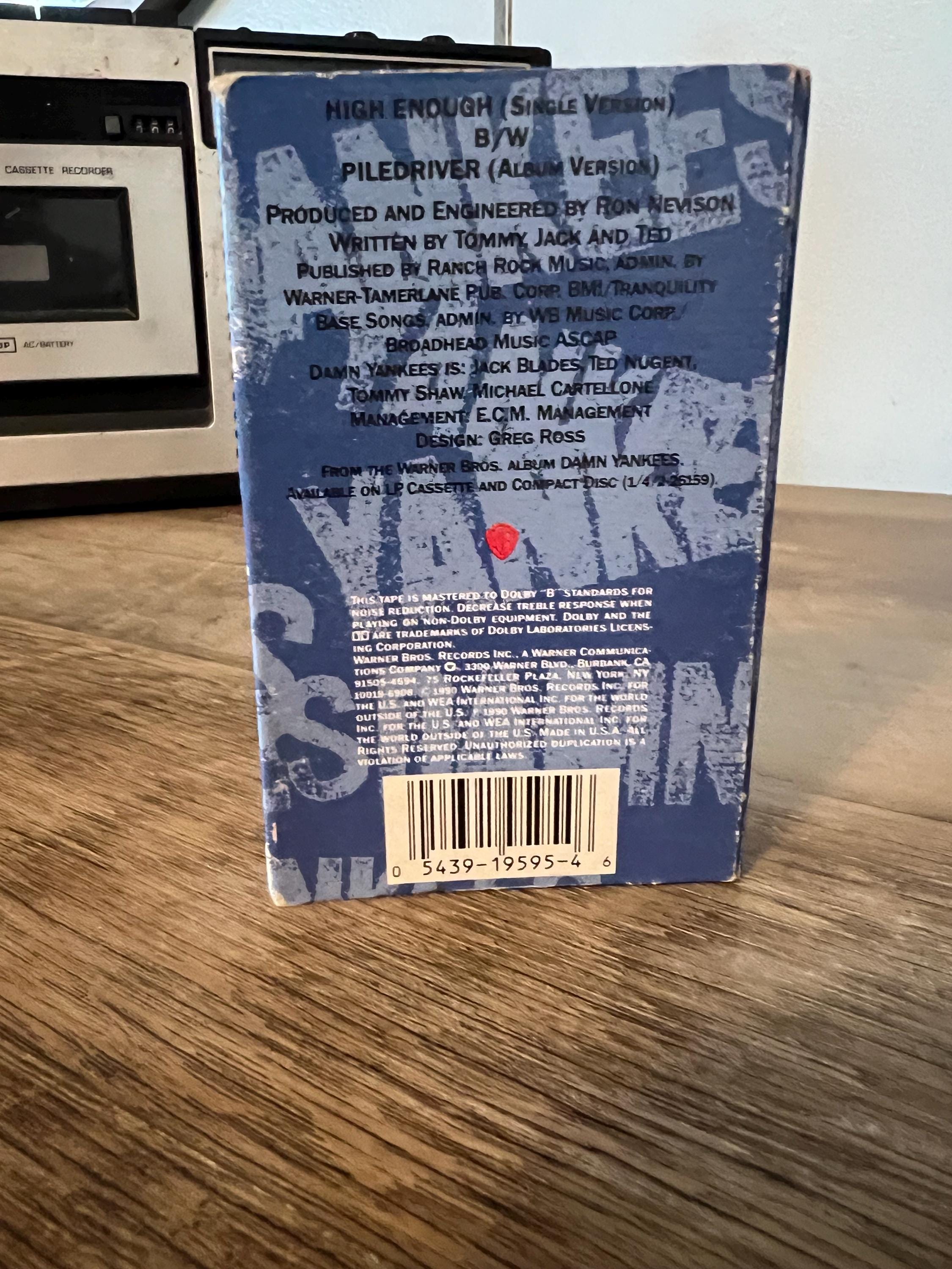 Vintage 1990 Damn Yankees "High Enough" Cassette Tape