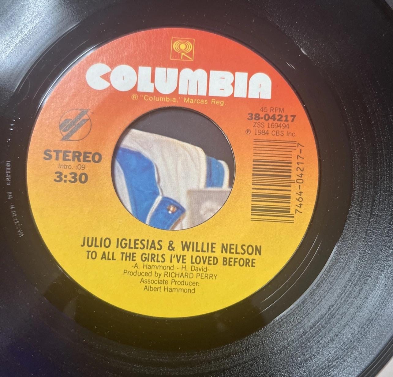 Julio Iglesias & Willie Nelson Vinyl Record: 1984 “To All The Girls”