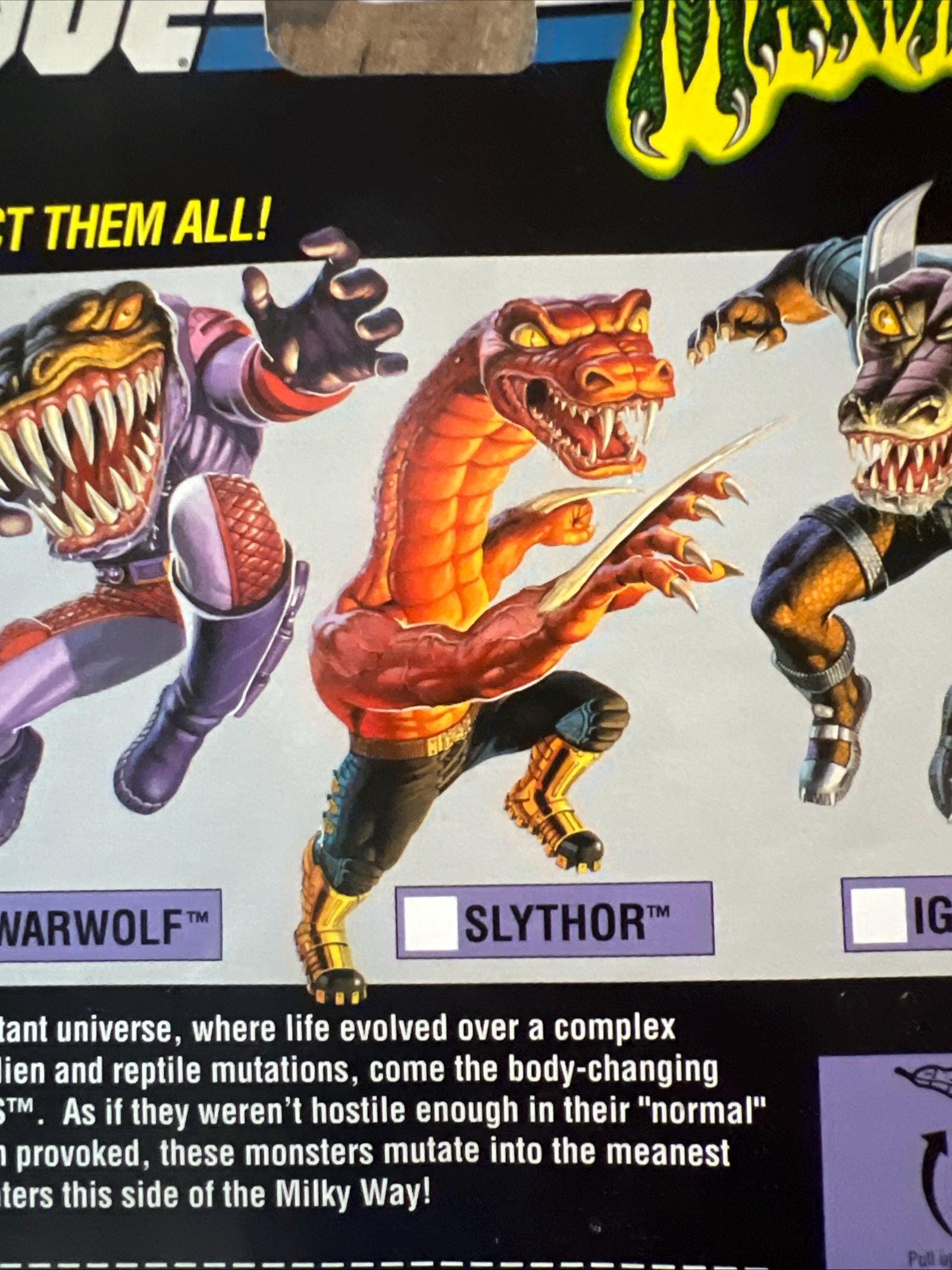 Hasbro GI JOE - MANIMALS Slythor Action Figure - Sealed Original Card Series 1 Special Collector’s Edition