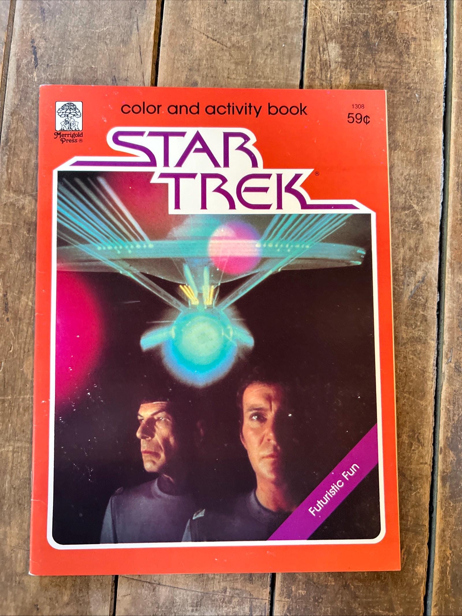 1979 Marrigold Press - STAR TREK - Color And Activity Book No. 1308 Futuristic Fun
