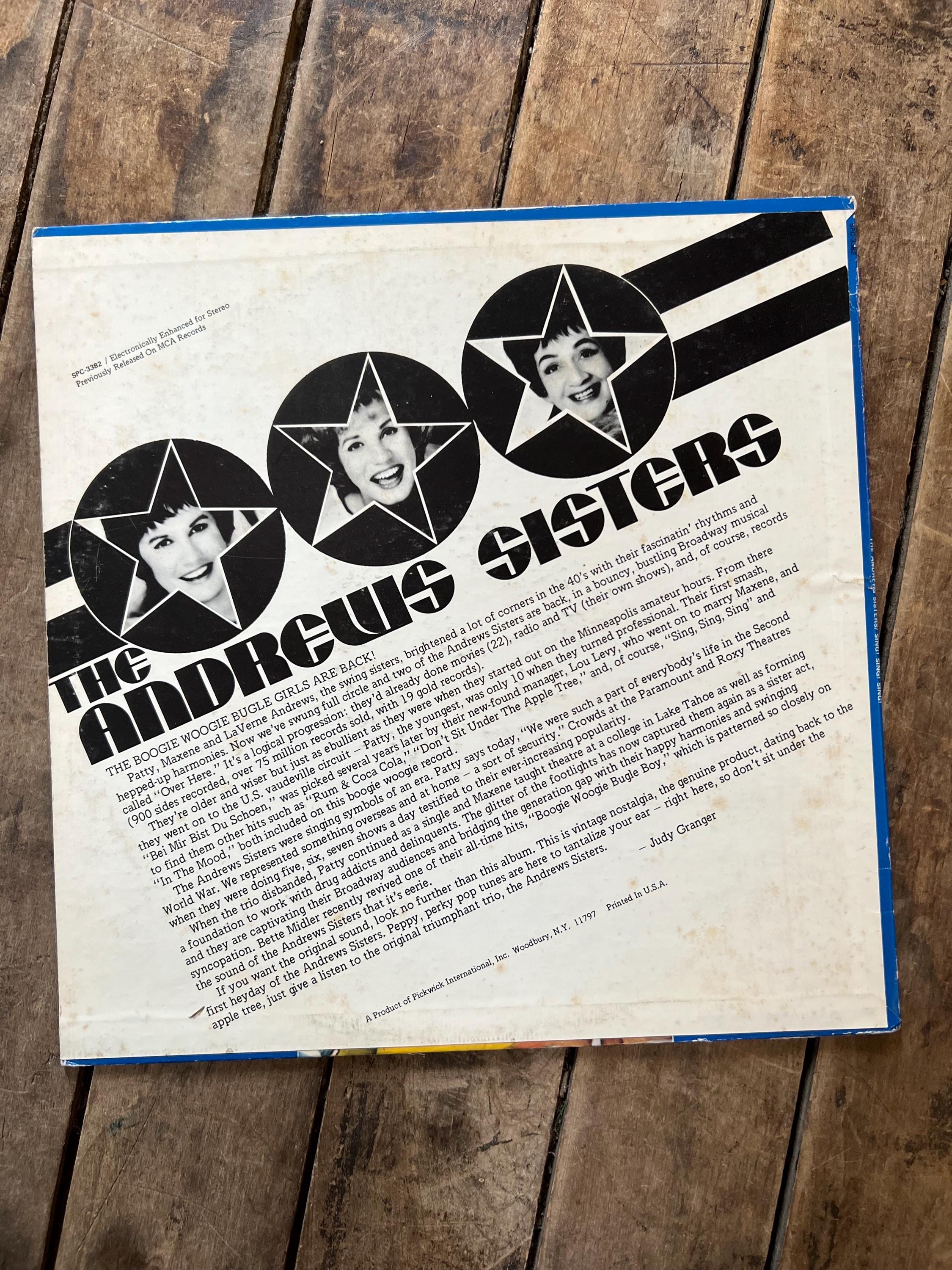 The Andrews Sisters “Sing, Sing, Sing” - 1974 Pickwick Records - LP Vinyl Album