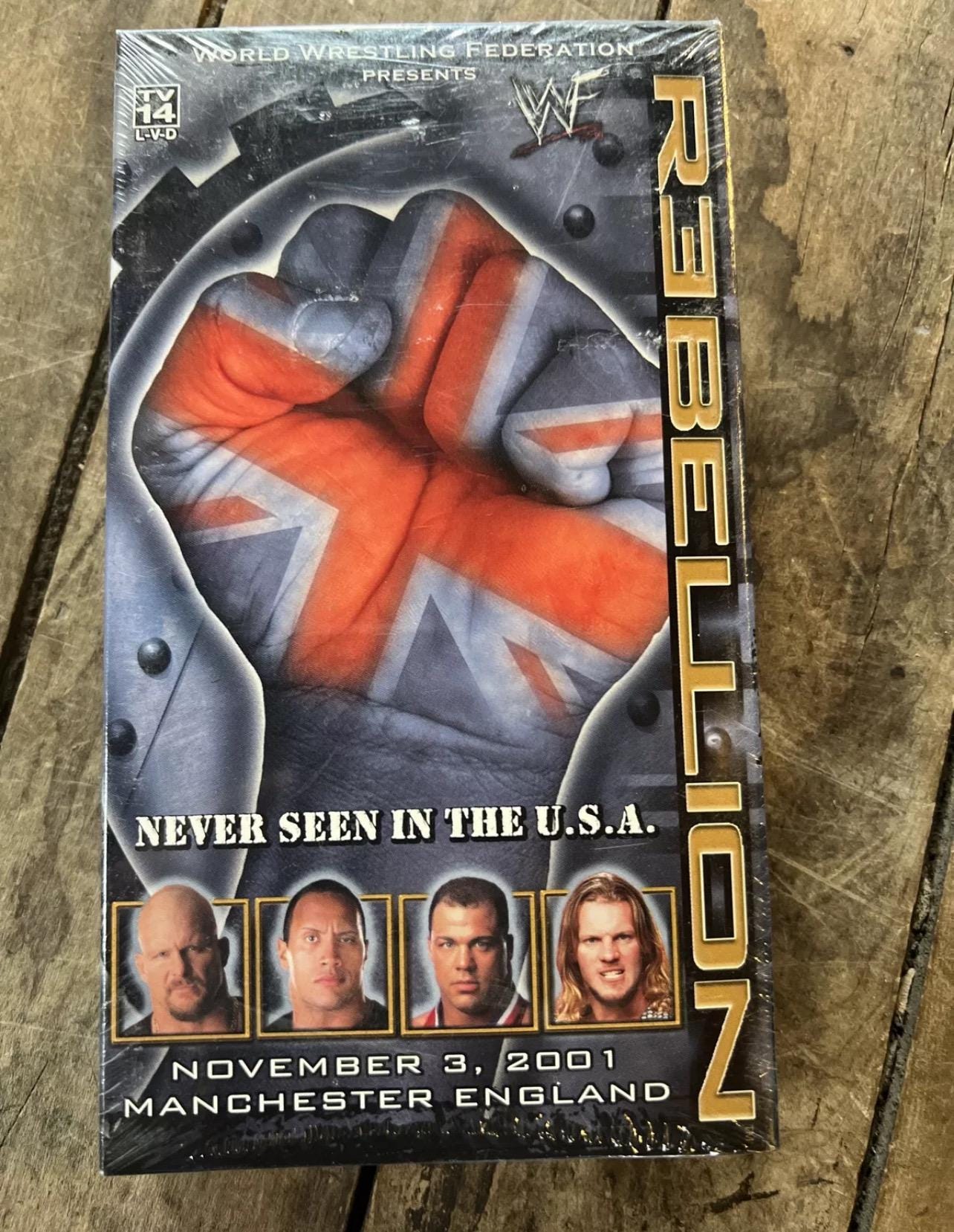 WWF Rebellion VHS: Manchester 2001, New Sealed Wrestling Collectible