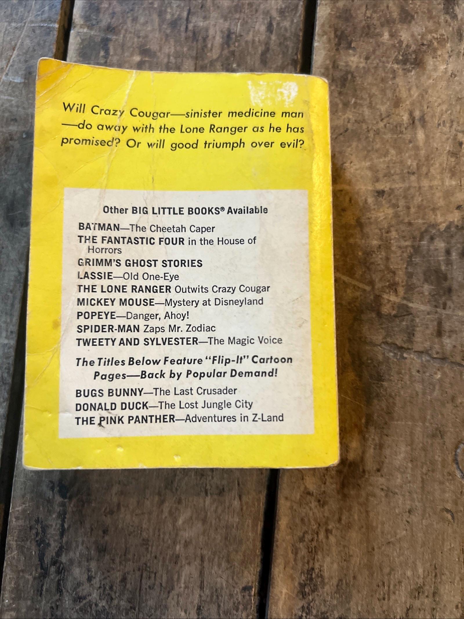 Vintage 1968 The Lone Ranger Book: Outwits Crazy Cougar, Whitman Book #5774