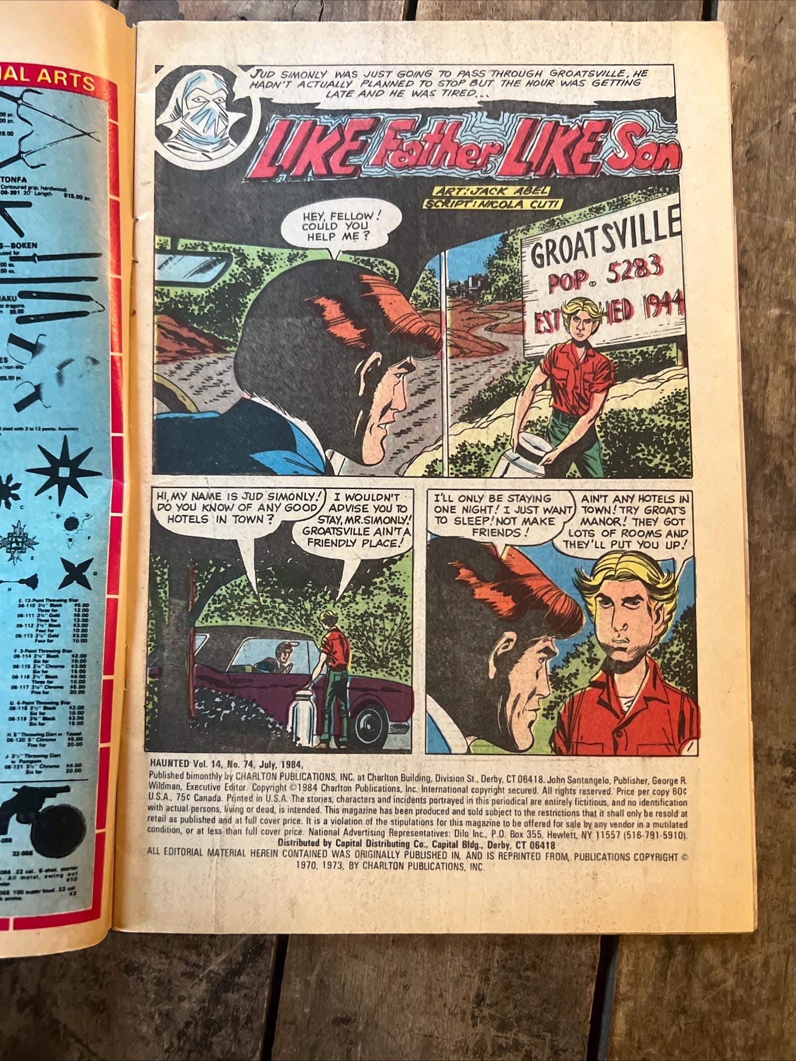 Haunted #74 (1984) Newsstand Edition - Charlton Comics Group - Baron WeirWulf’s Haunted Library