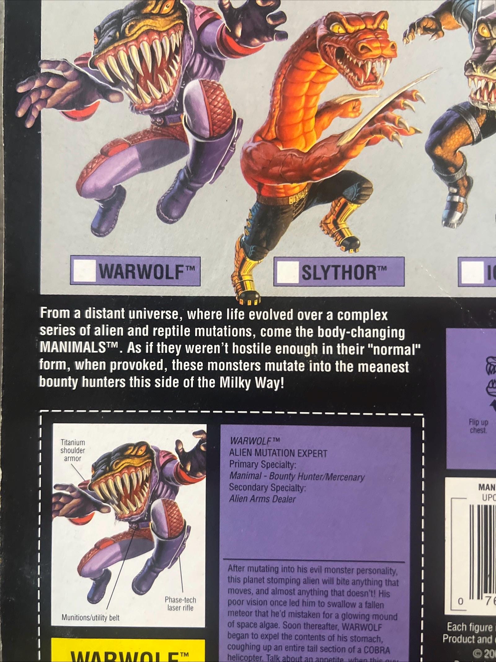 Hasbro GI JOE - MANIMALS Warwolf Action Figure - Sealed Original Card Series 1 Special Collector’s Edition