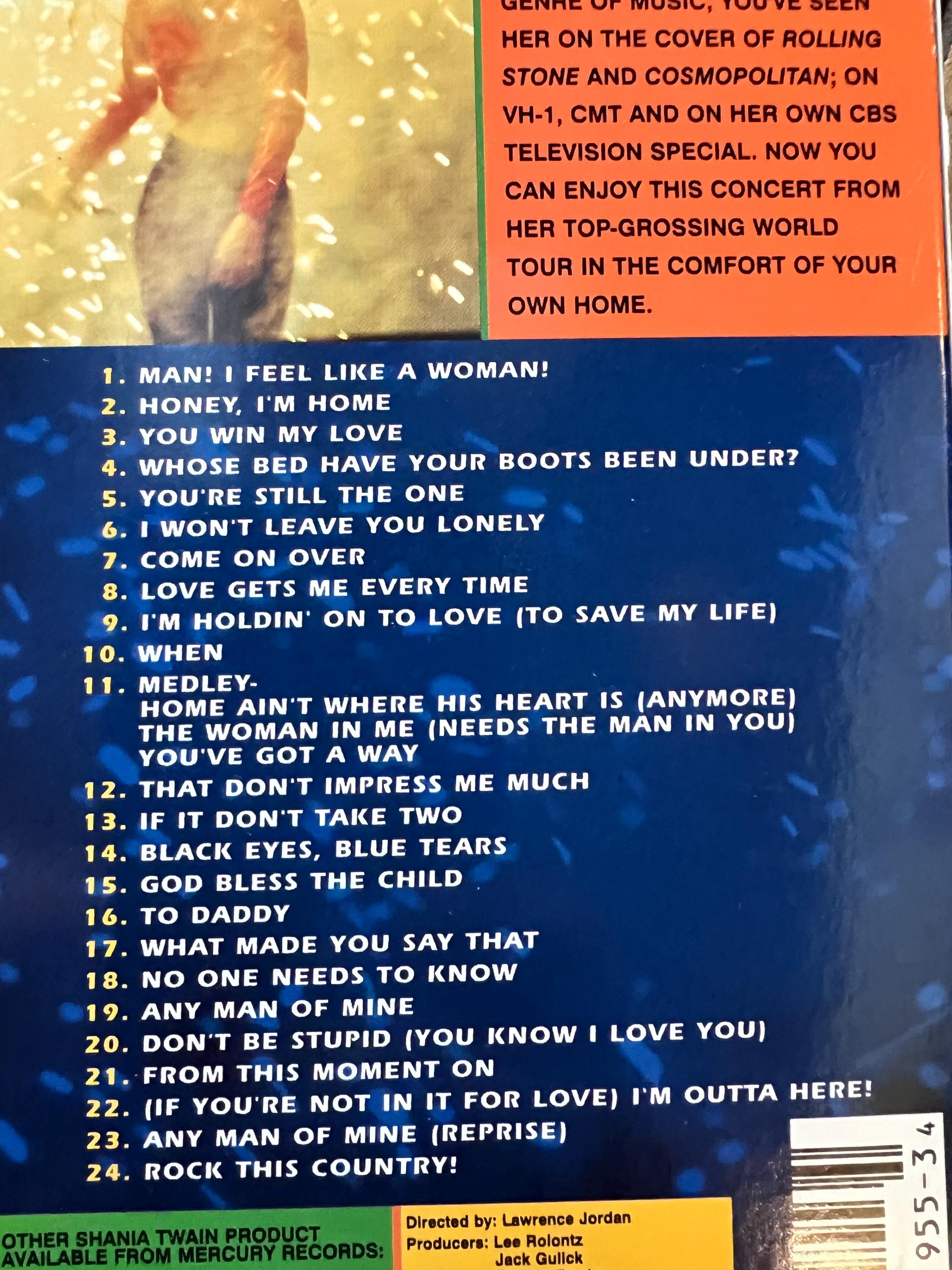 Shania Twain - LIVE - Music Video Collection ( 1999 VHS Movie)